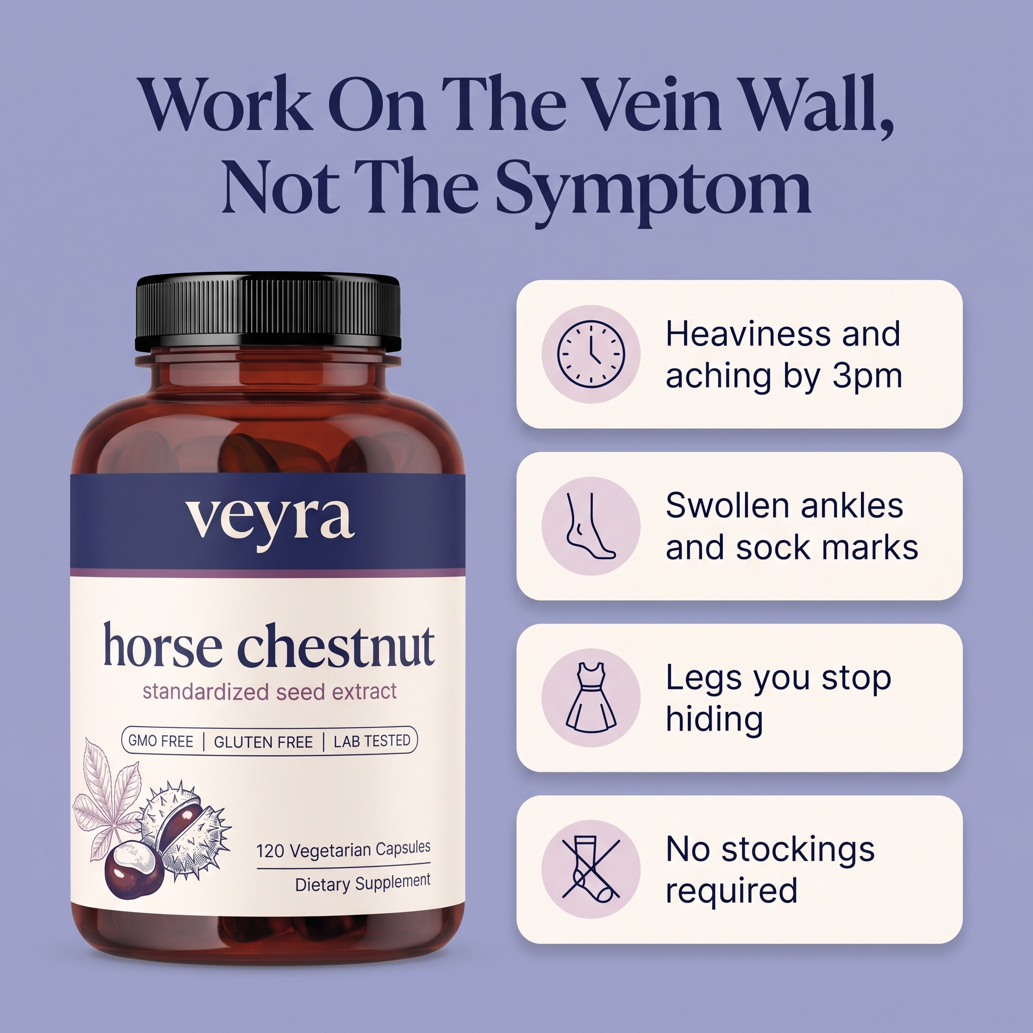 Veyra Horse Chestnut, 2 capsules daily with food