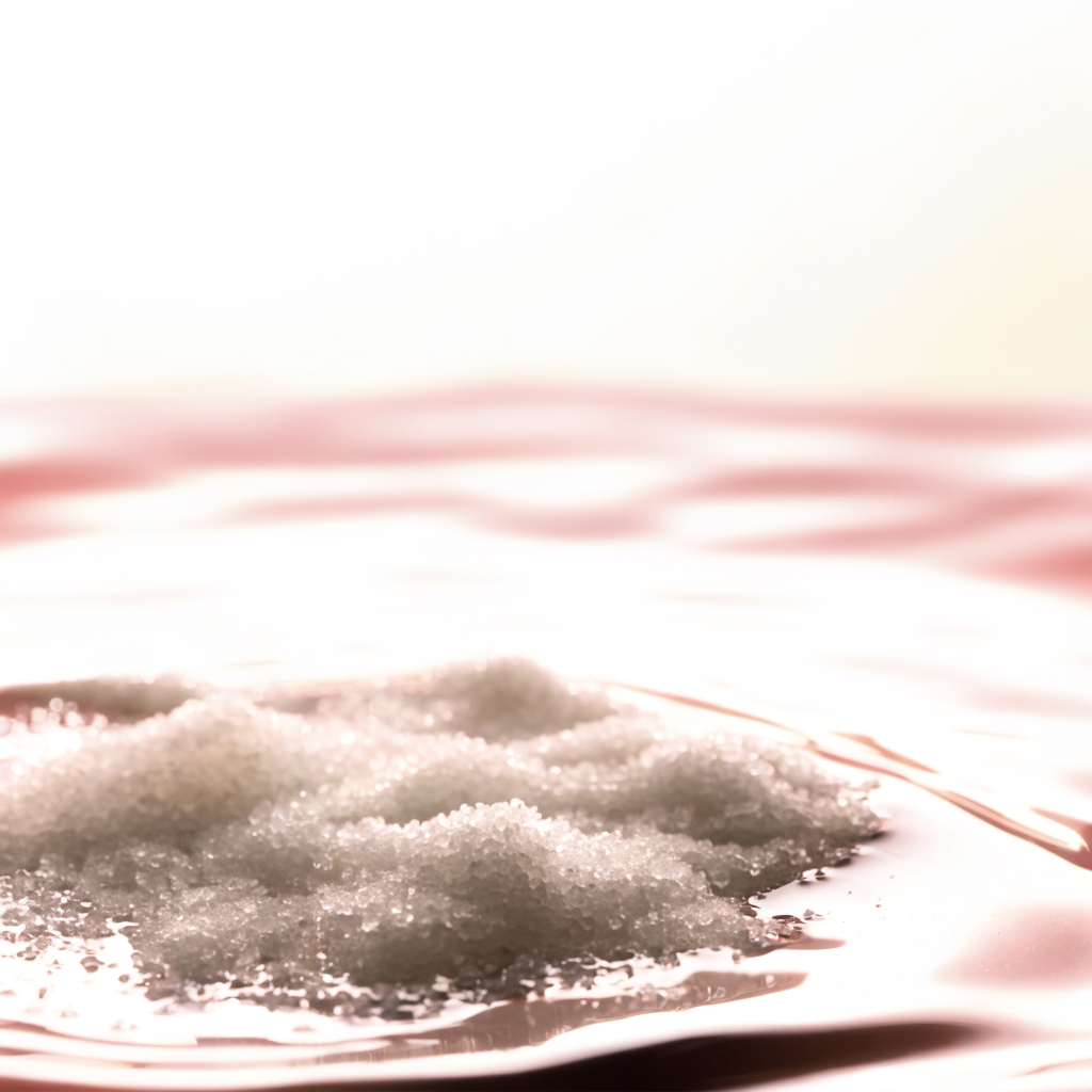 Sodium hyaluronate crystals dissolving