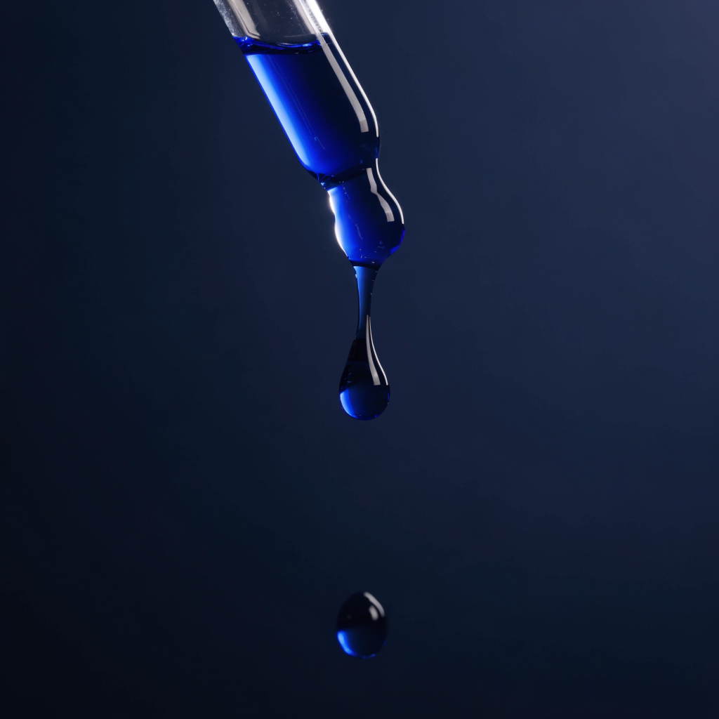 Cobalt blue dropper drops