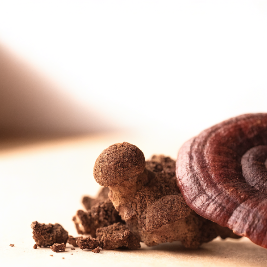 Chaga and reishi mushrooms