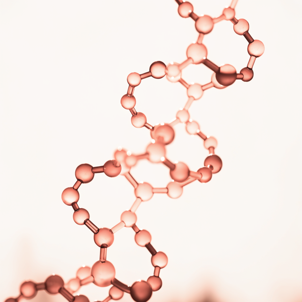 Peptide chain molecular structure