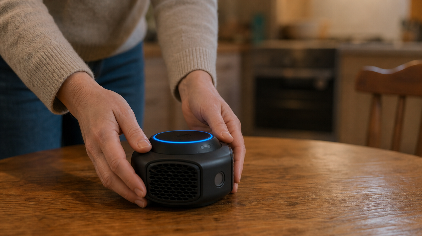 DremaTech 4-in-1 Rodent Shield being set on a kitchen table