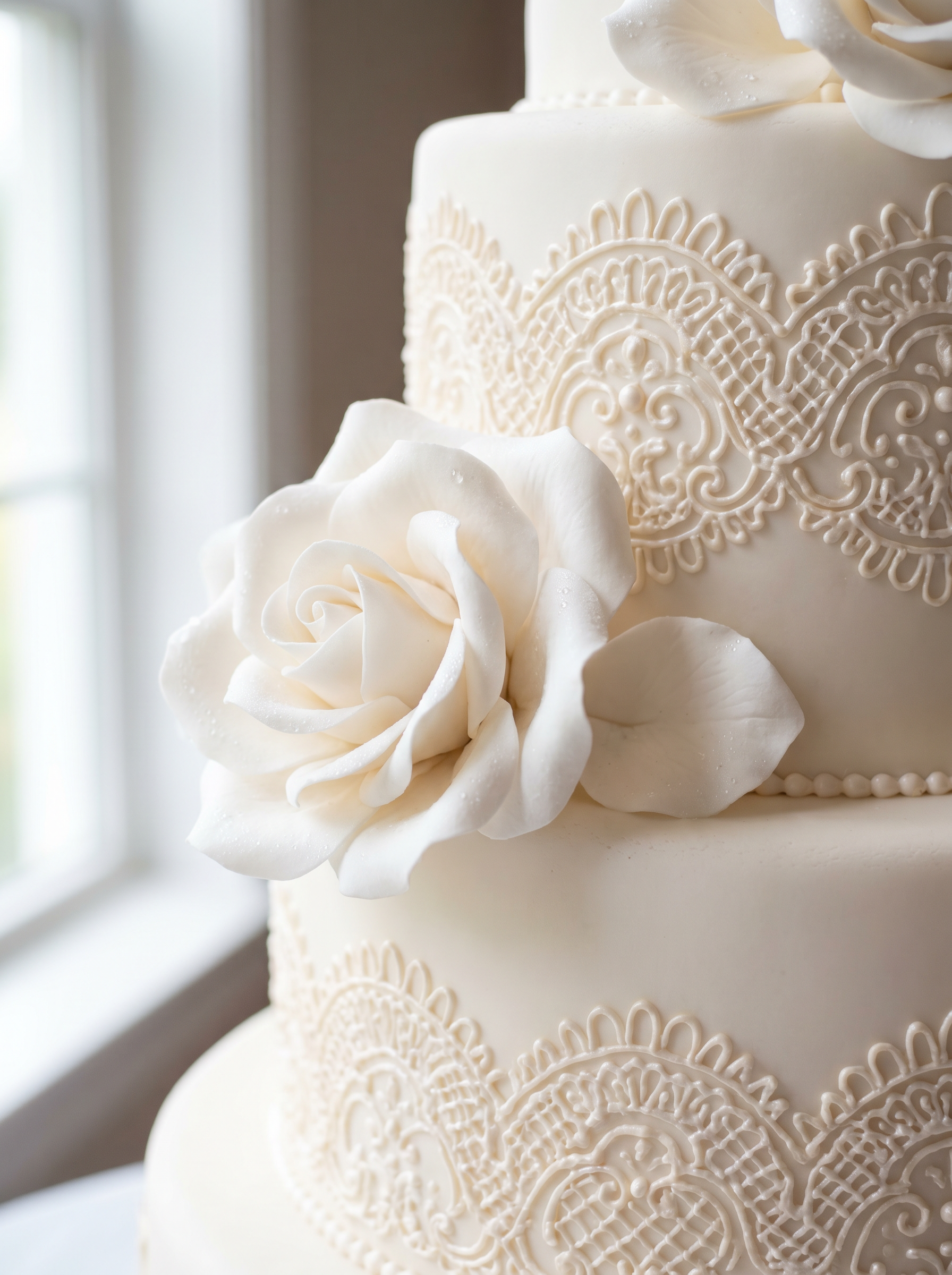 Bespoke wedding cake detail