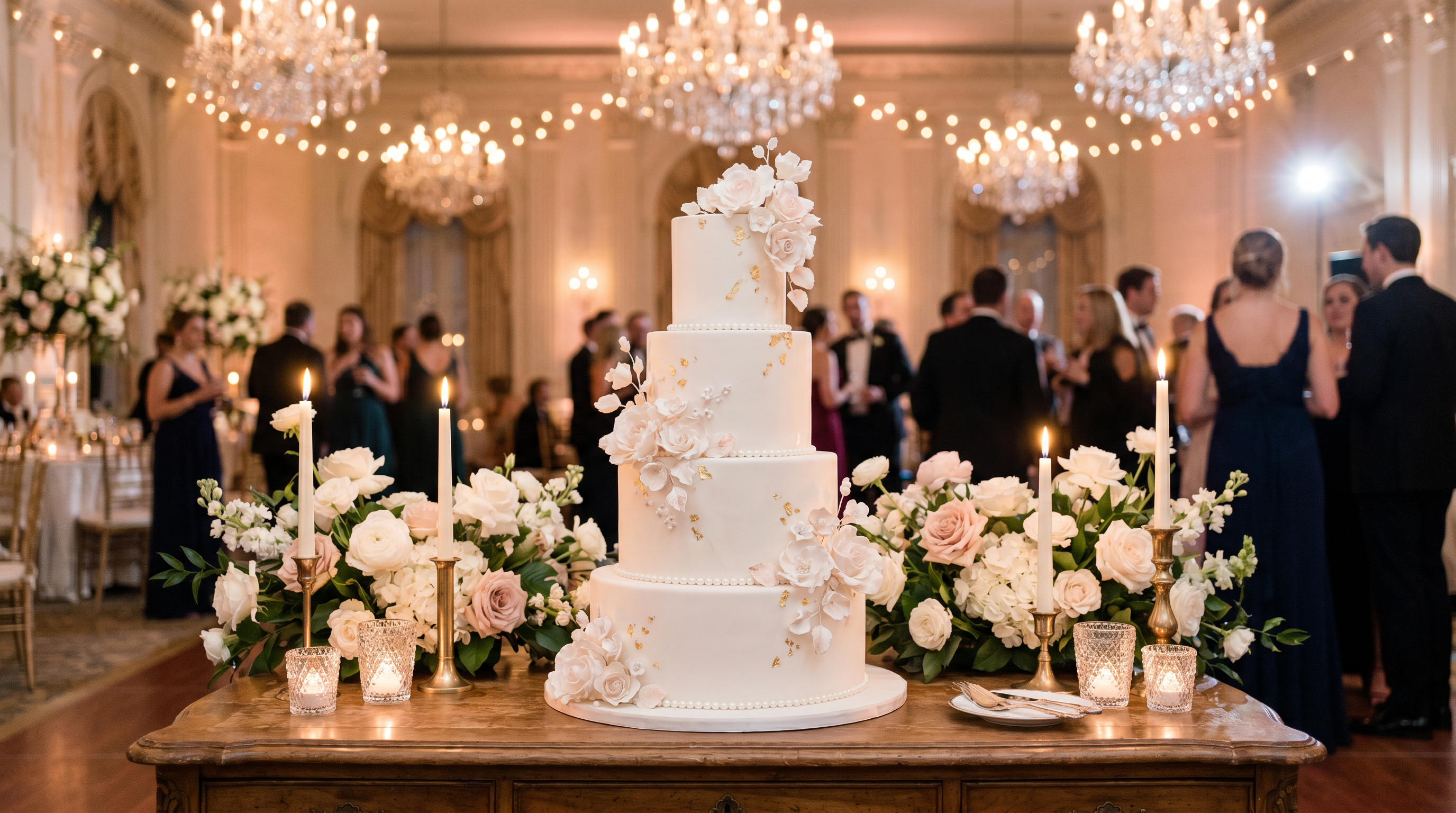 Wedding cake at venue