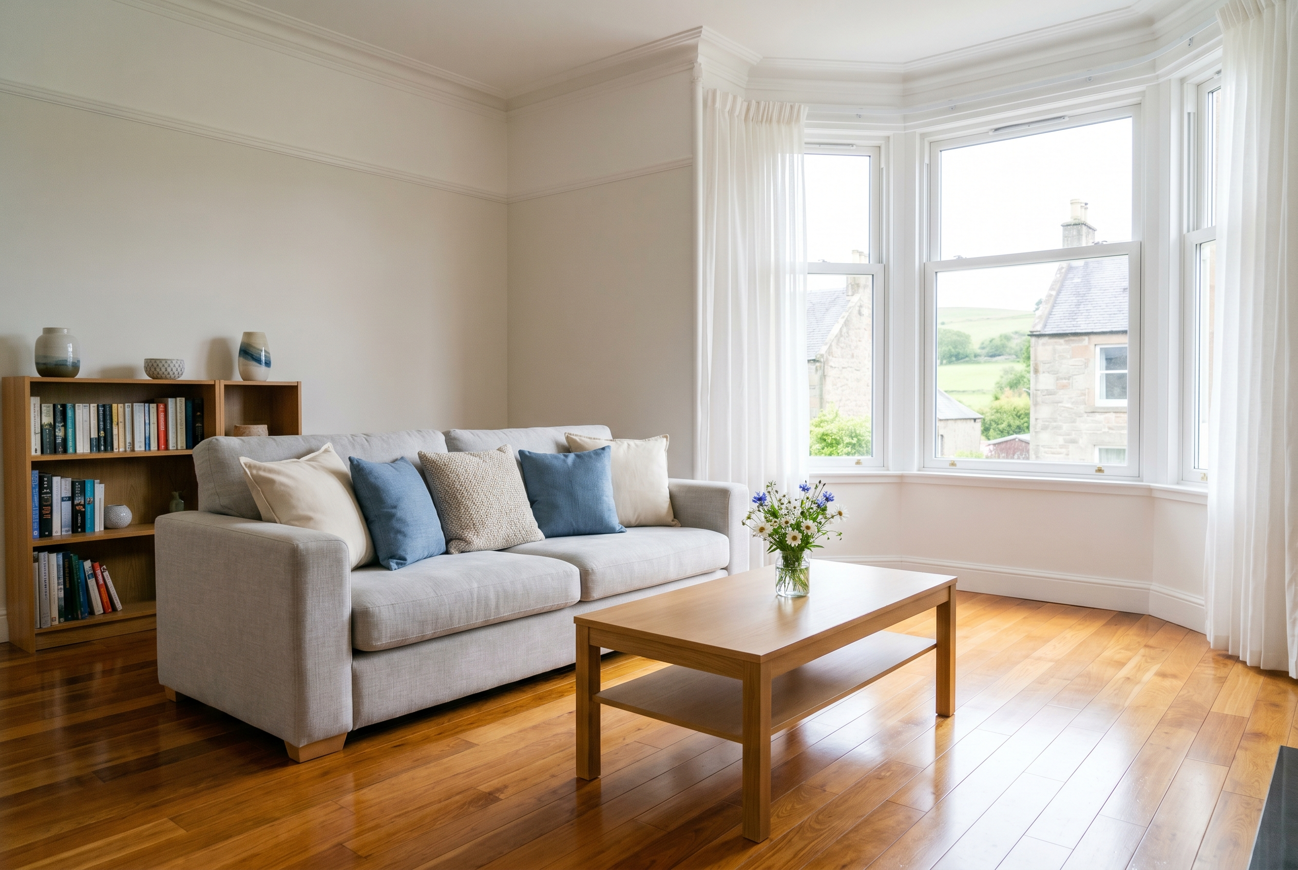 Living room after