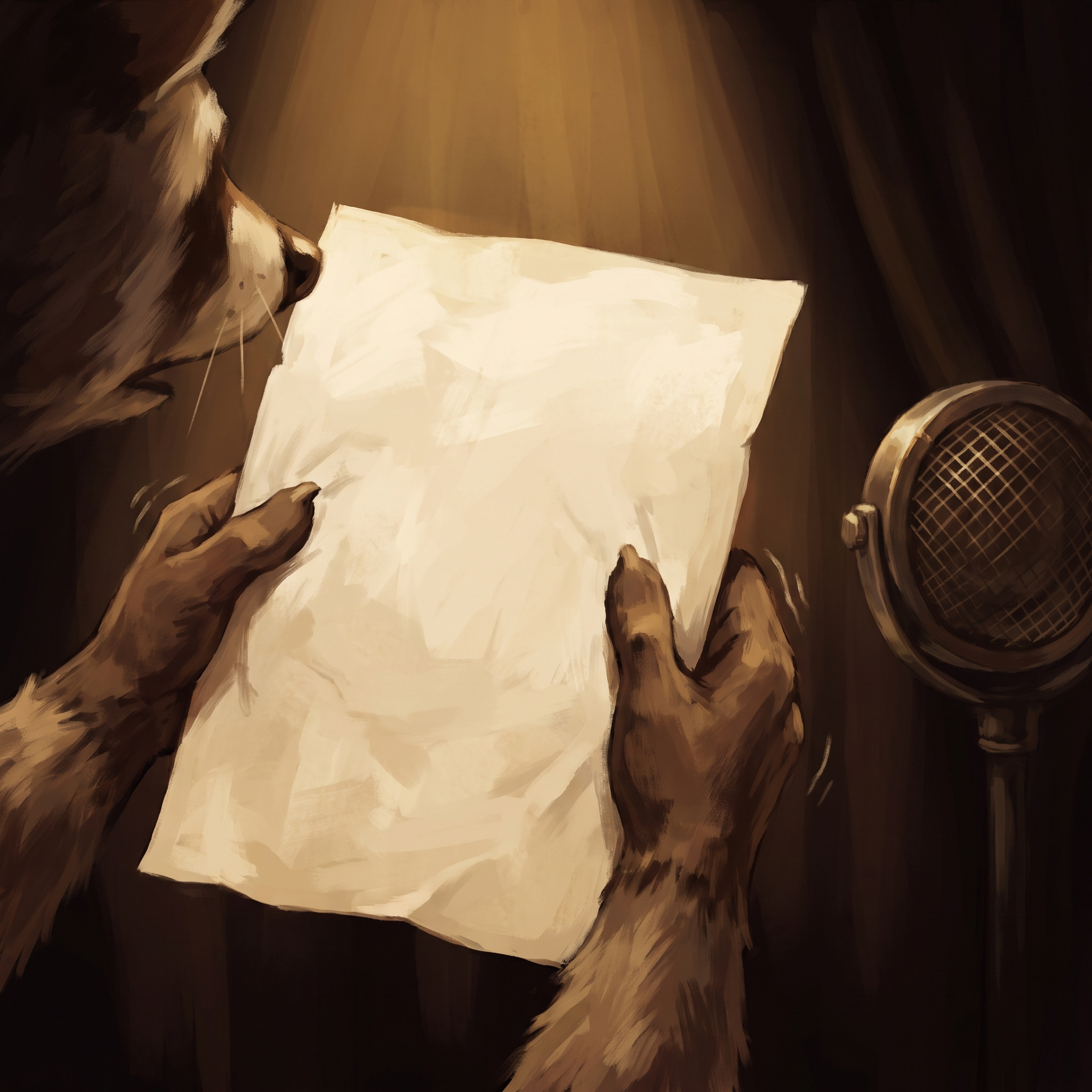 Das Textblatt als einzige erlaubte Requisite beim Poetry Slam