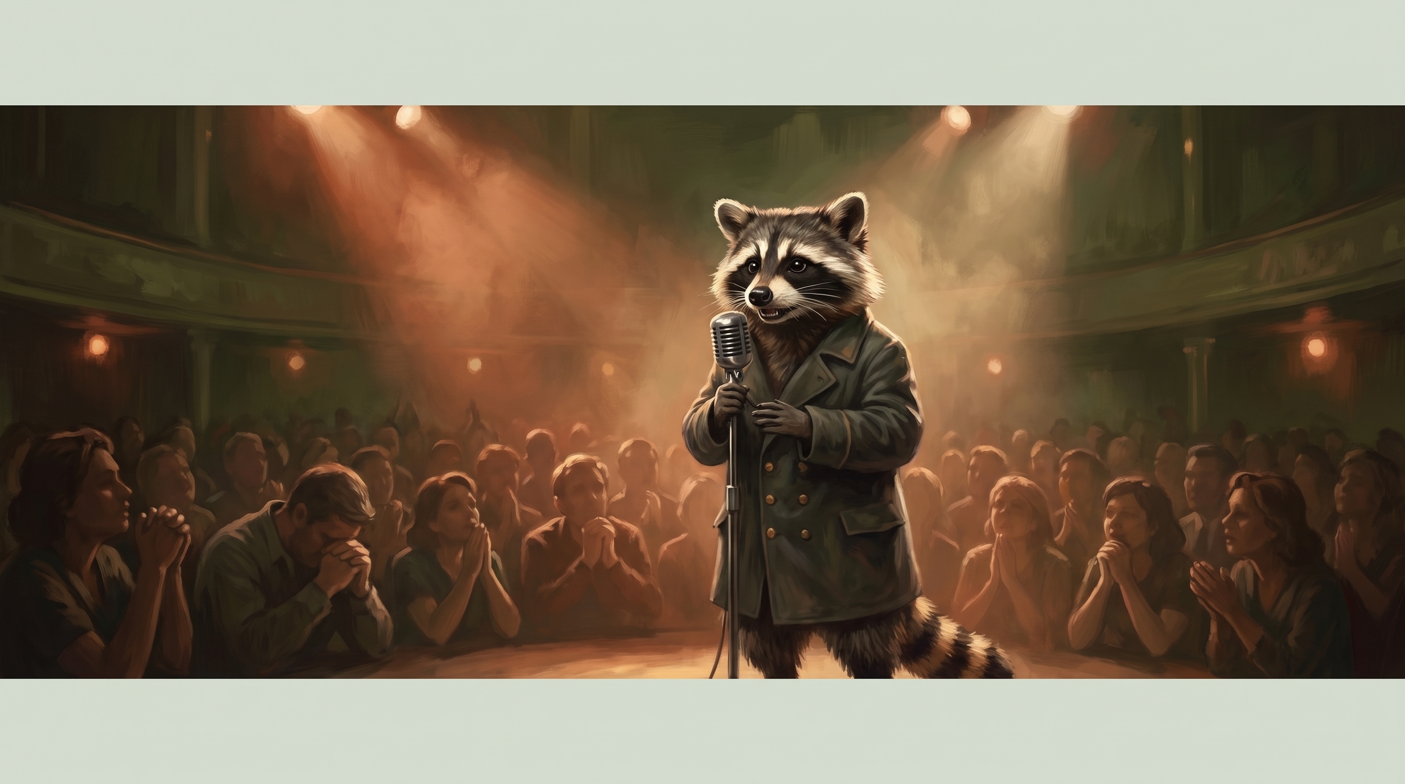 Das Ziel beim über Alltag schreiben: der Waschbär auf der Bühne, der Saal erkennt sich wieder