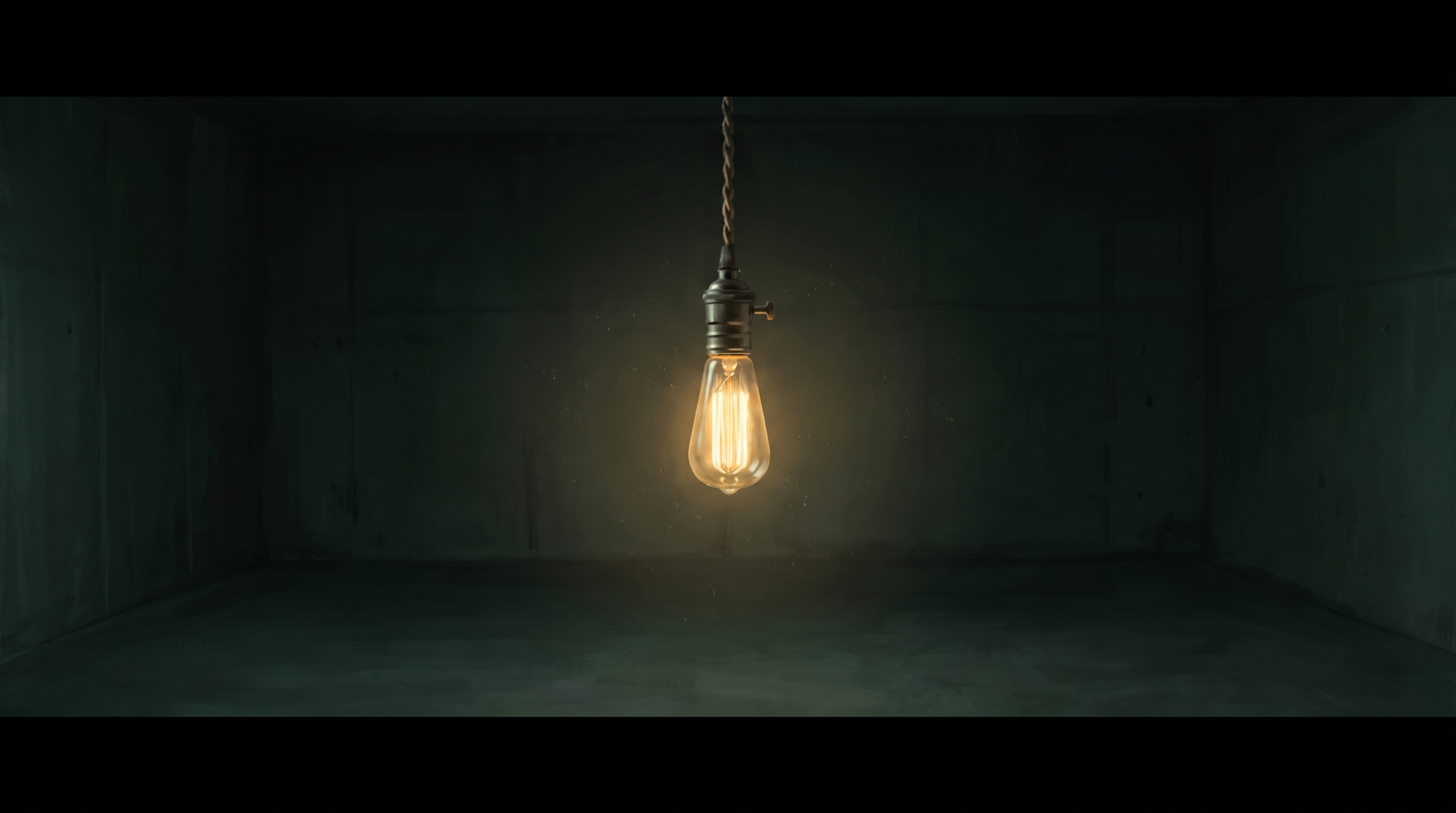 Ein kaltes Publikum braucht Wärme: eine kleine Lampe in einem dunklen Raum