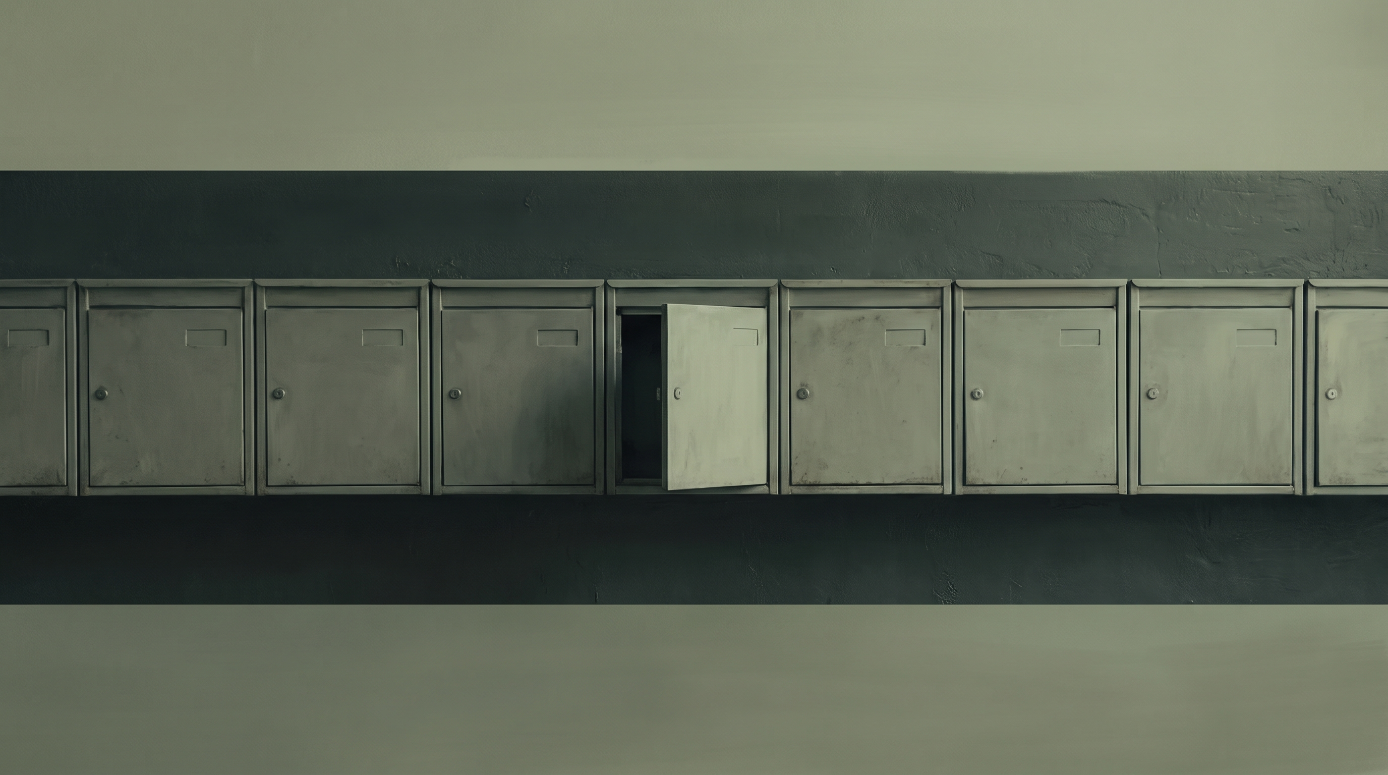 Ohne eigene Website für Künstler: eine Reihe gemieteter Briefkästen