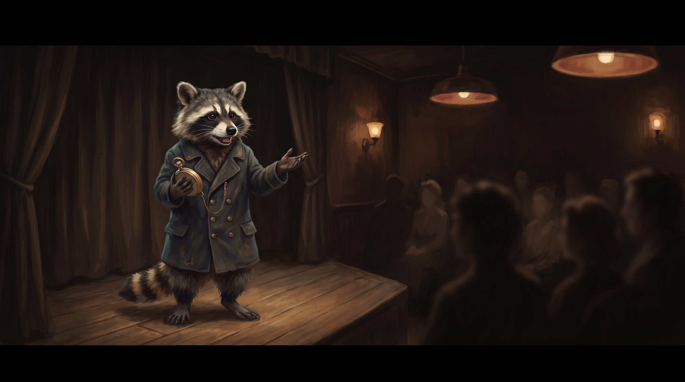 Slam veranstalten und moderieren: der Waschbär führt durch den Abend
