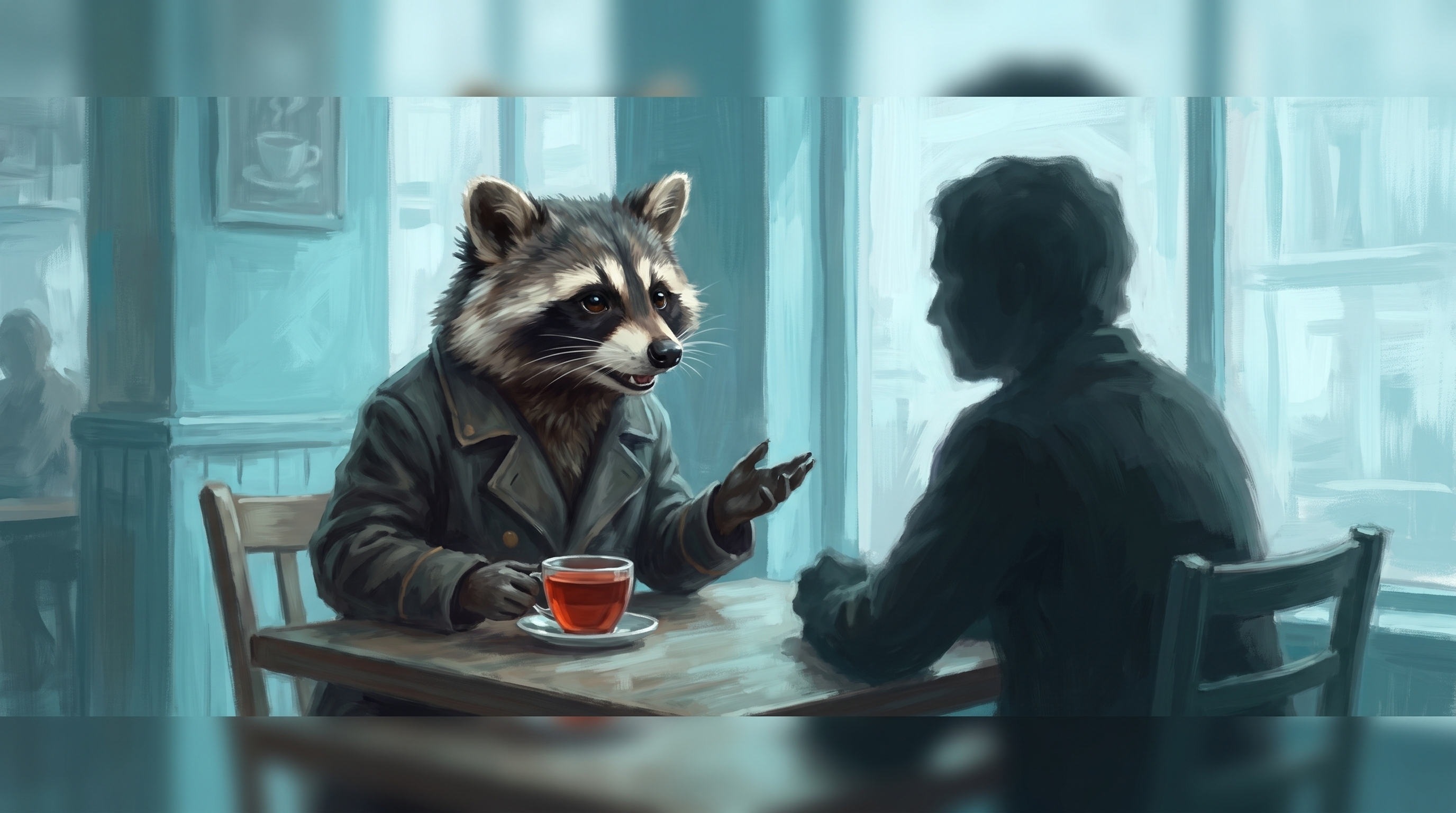 Über echte Personen schreiben und vorher fragen: der Waschbär im Gespräch am Cafétisch