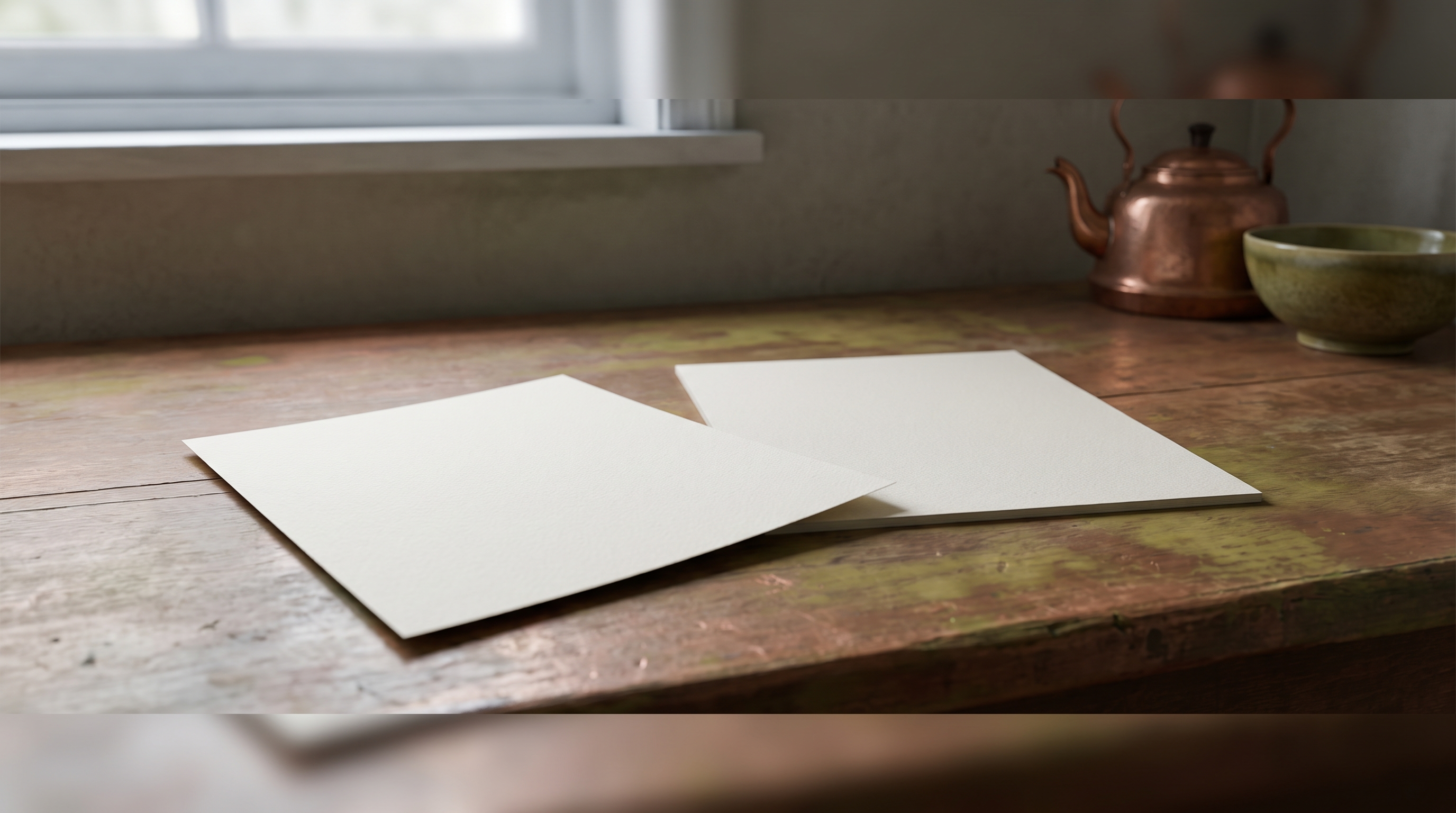 Plagiat vermeiden heißt Abstand halten: zwei fast deckungsgleiche leere Blätter