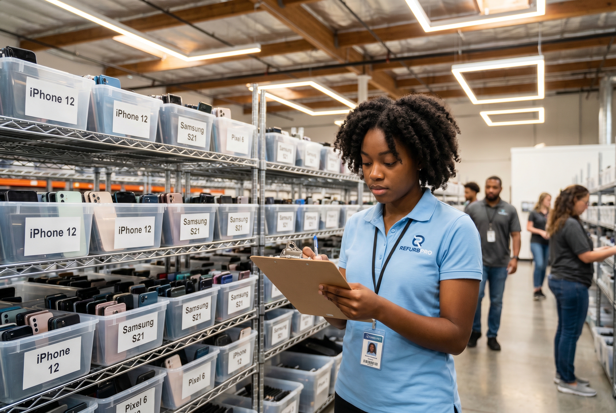 Retail intake operator processing trade-in devices