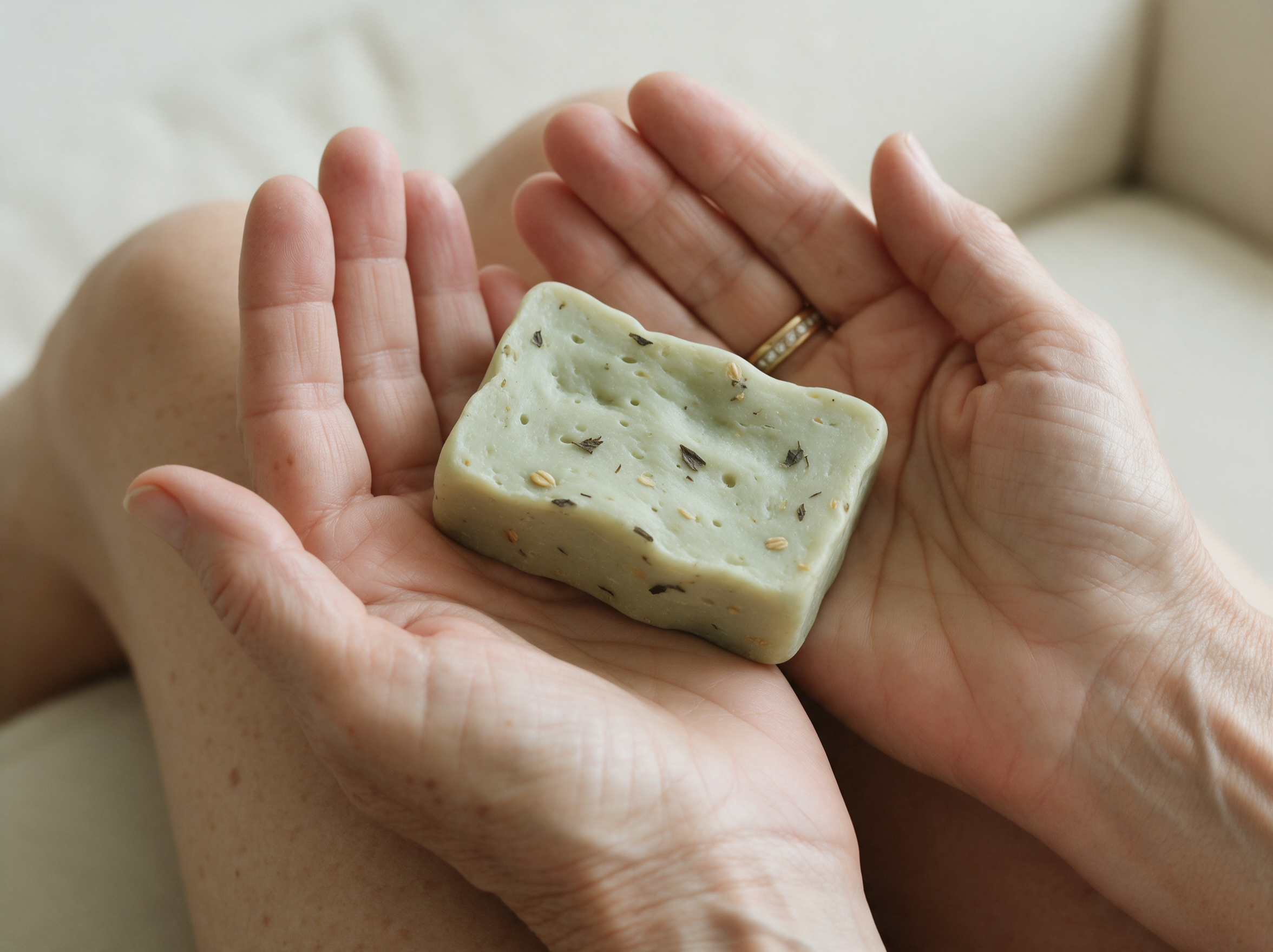 A woman's hands holding a TerraFoot bar