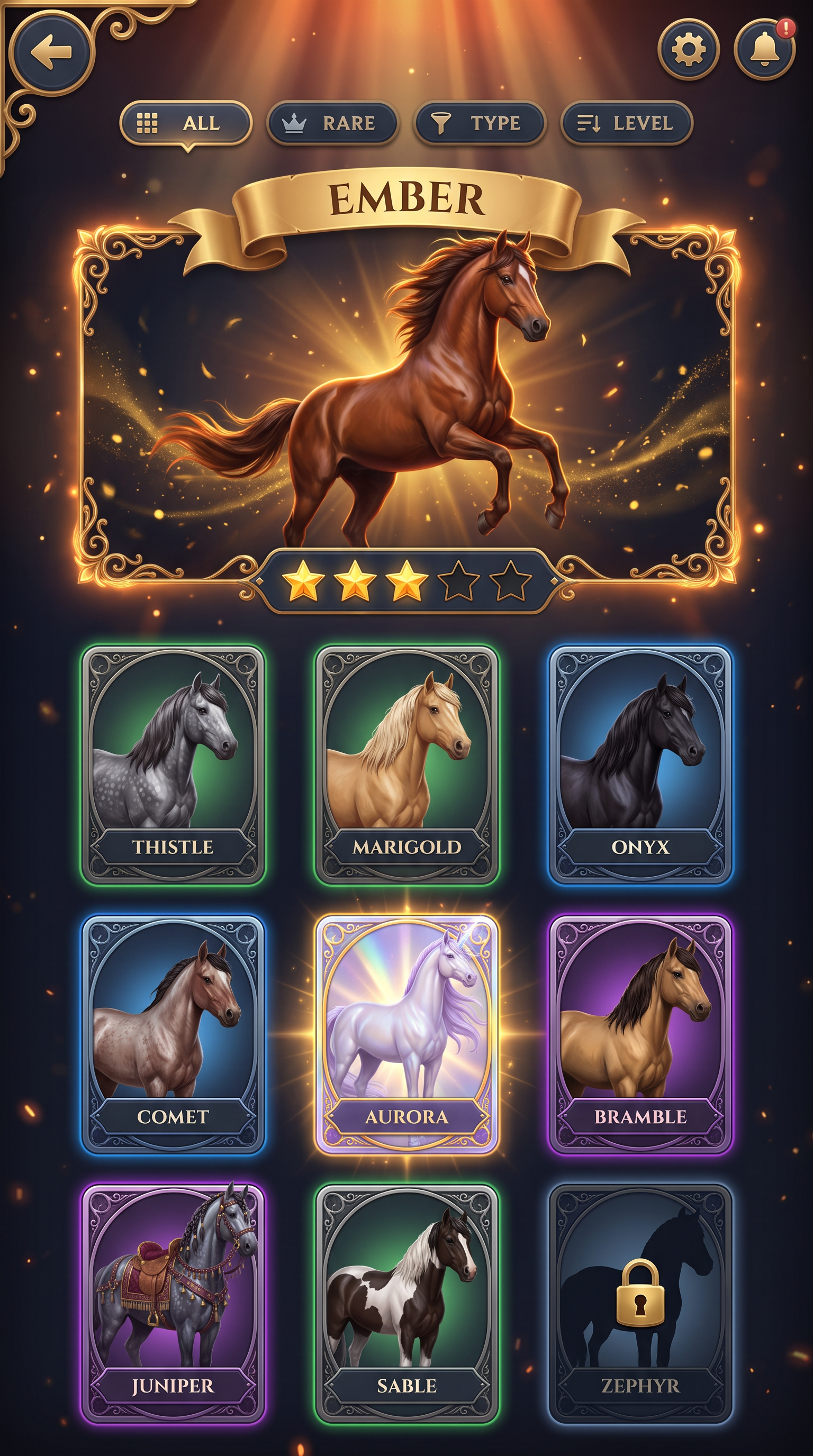 A spooked horse bolting