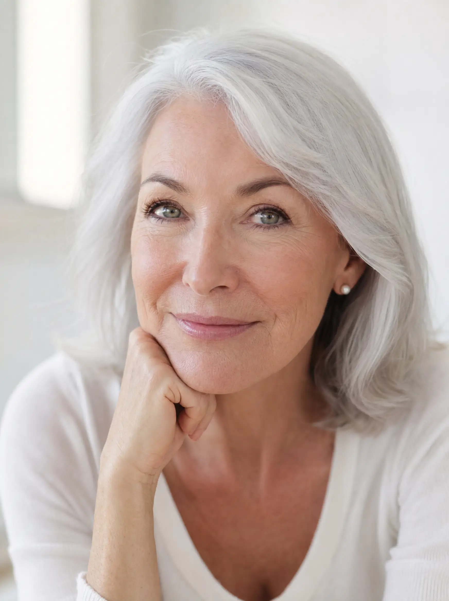 Elegant woman with knowing smile