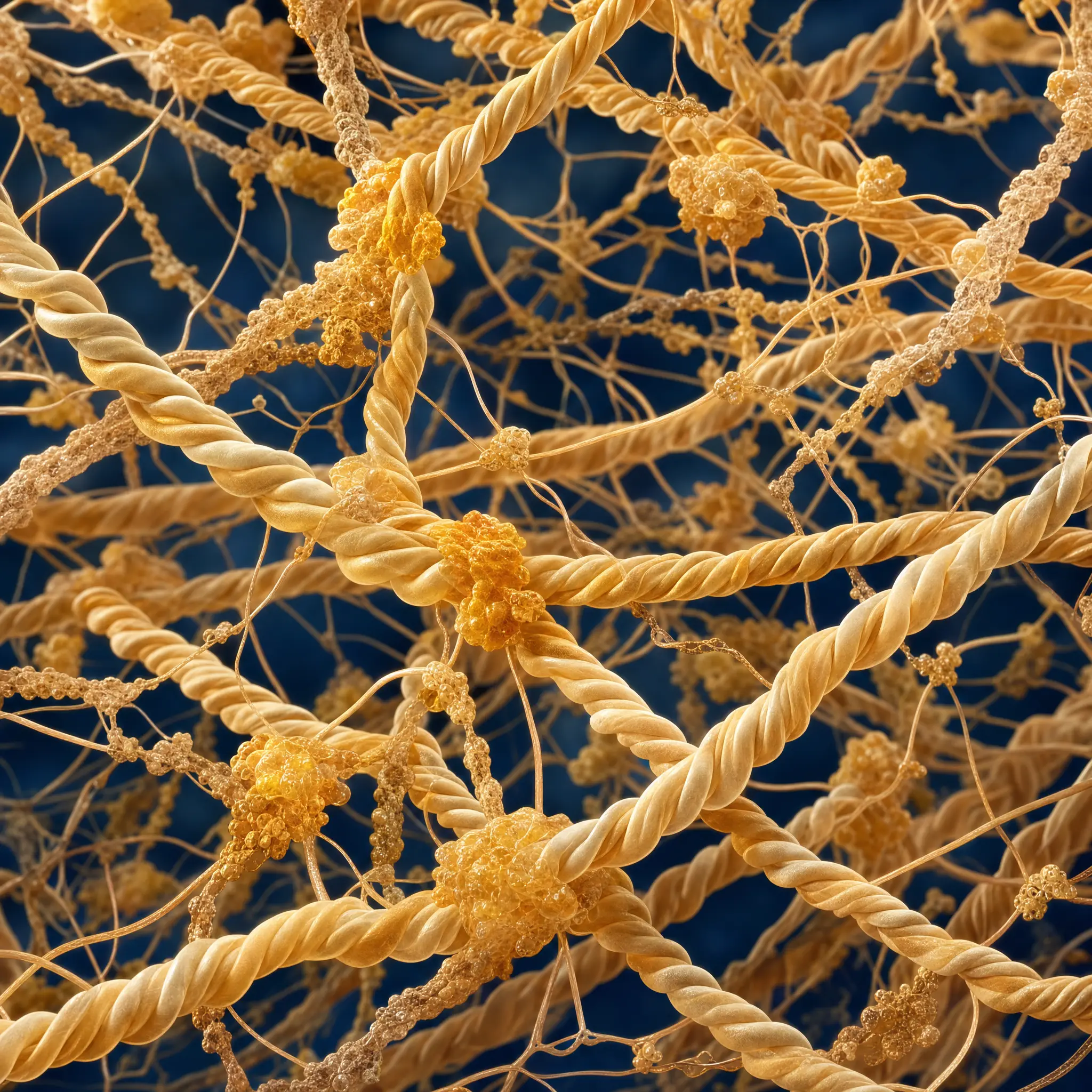 Collagen fiber network rebuilding