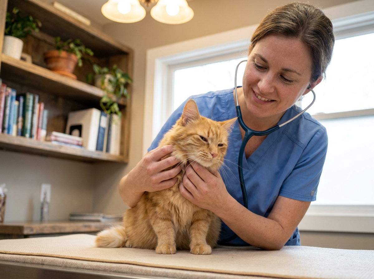 Veterinarian caring for a pet at Forest Hills Animal Clinic