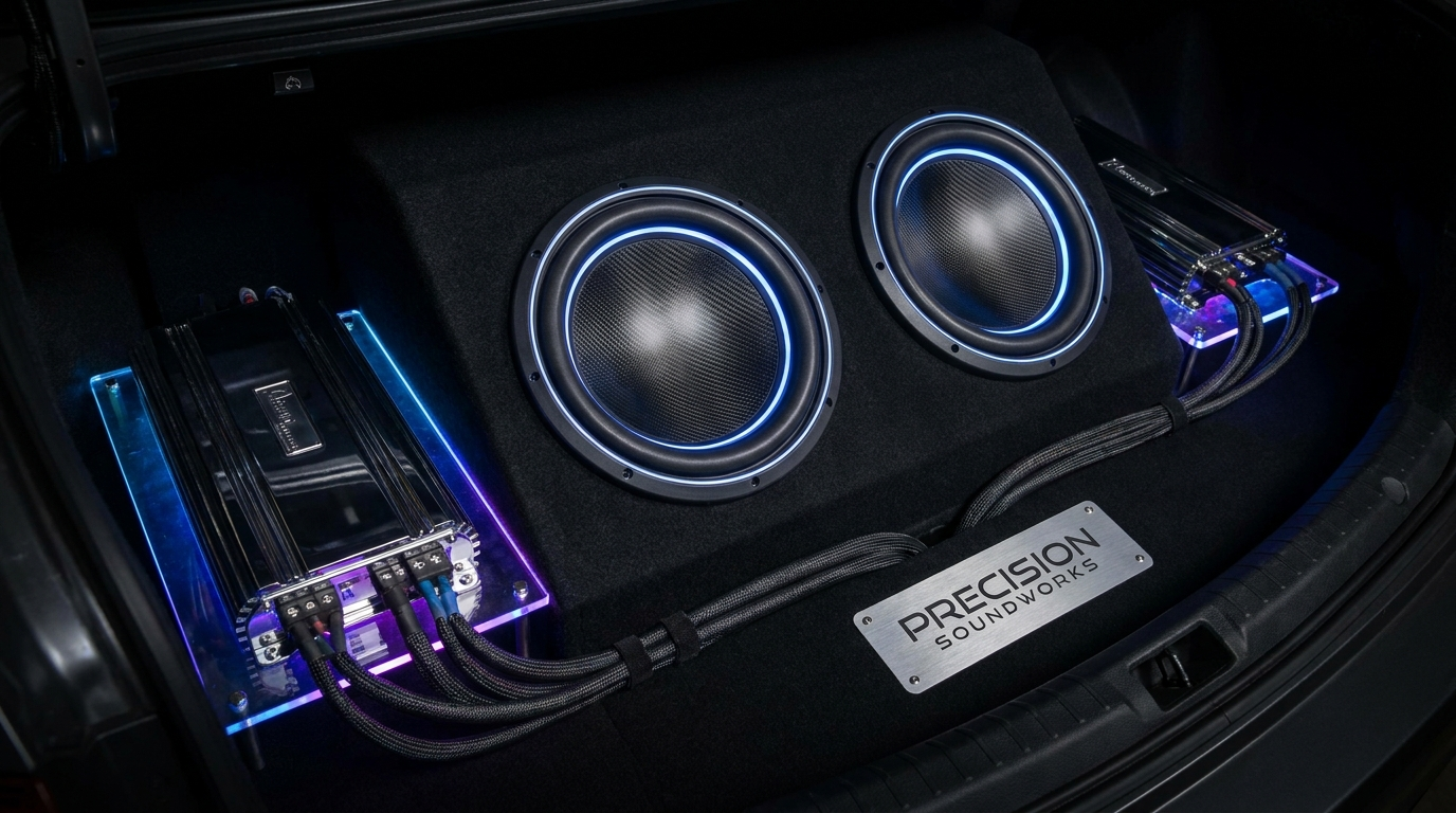 Custom car audio installation