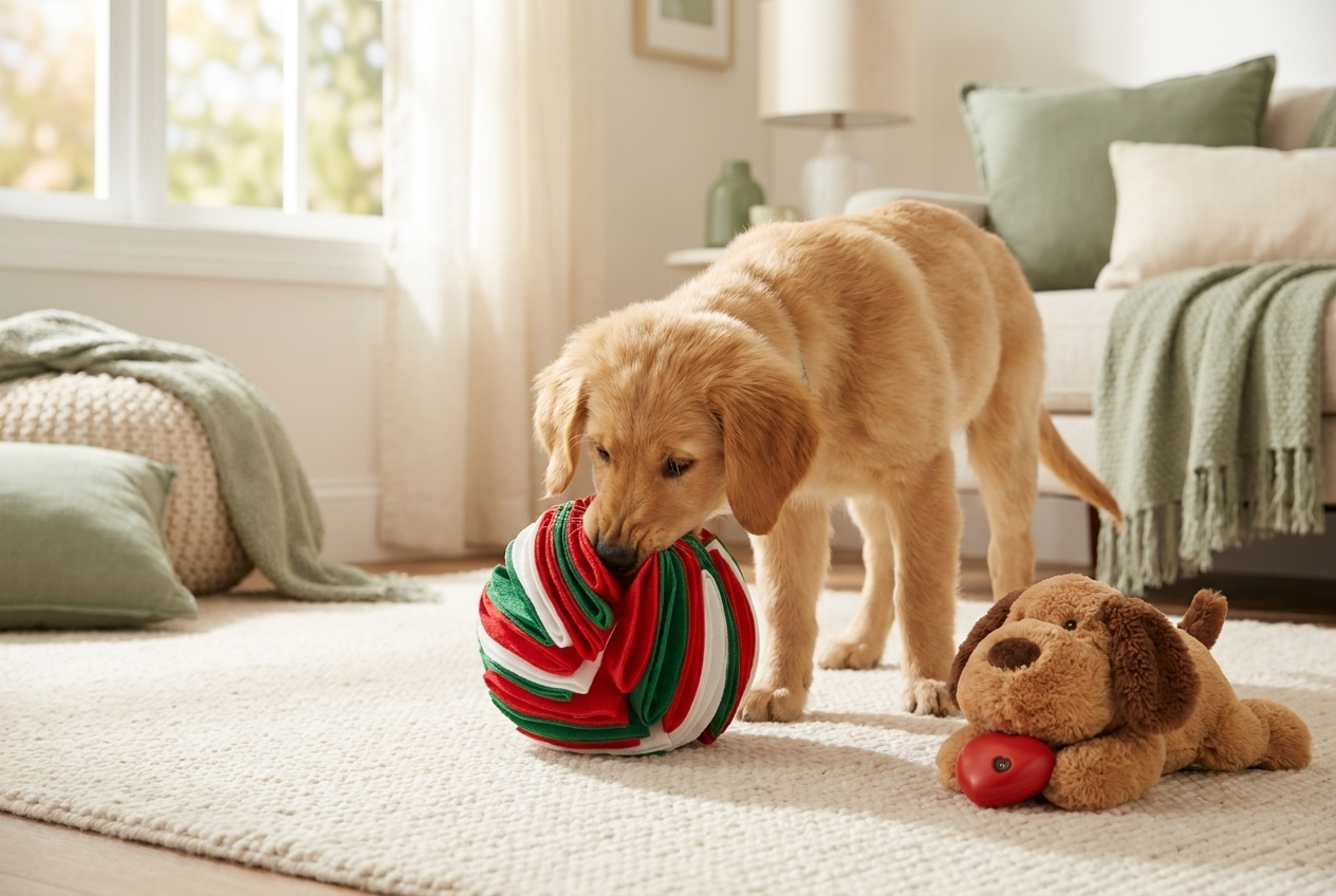 The MellowPaw Calm Pup Kit — heartbeat plush, snuffle ball and 2-in-1 lick mat