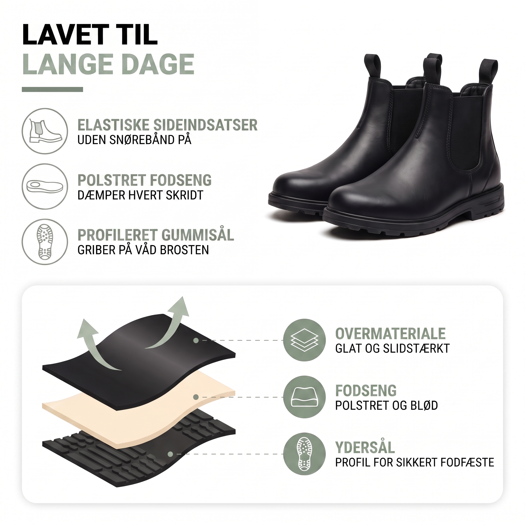 Herrestøvler – slip-on chelsea-boots til herre