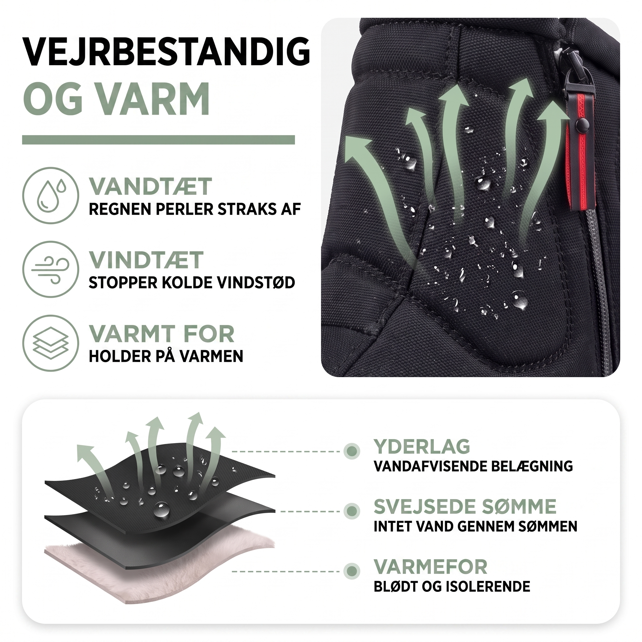 Vinterstøvler herre – vandtætte med sidelynlås