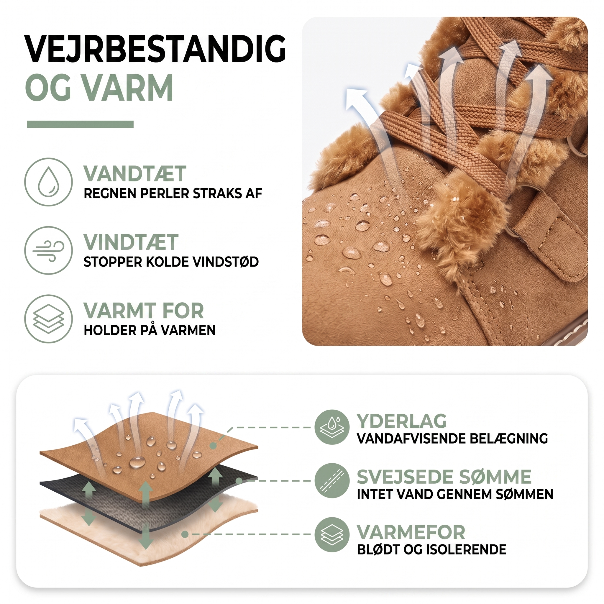 Vinterstøvler dame – plateausål med snøring