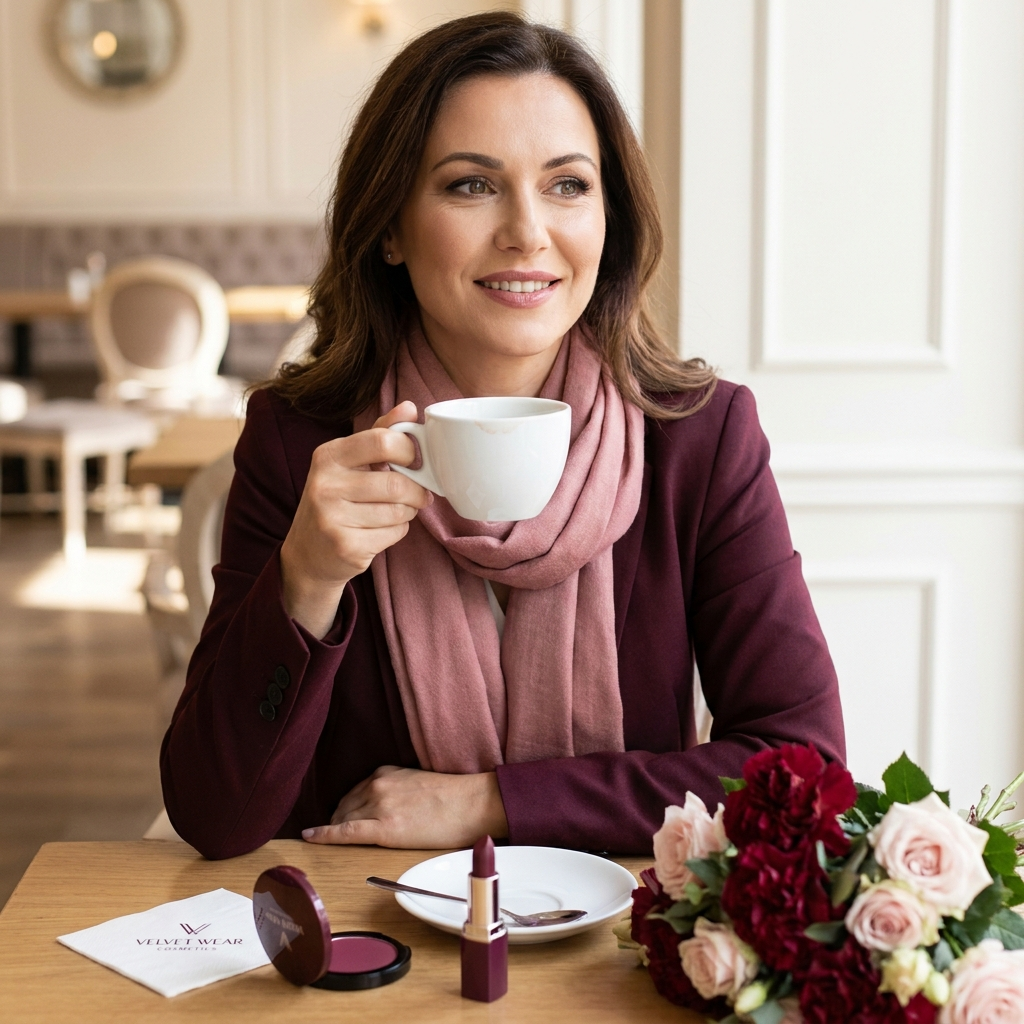Woman holding a coffee cup with no transfer