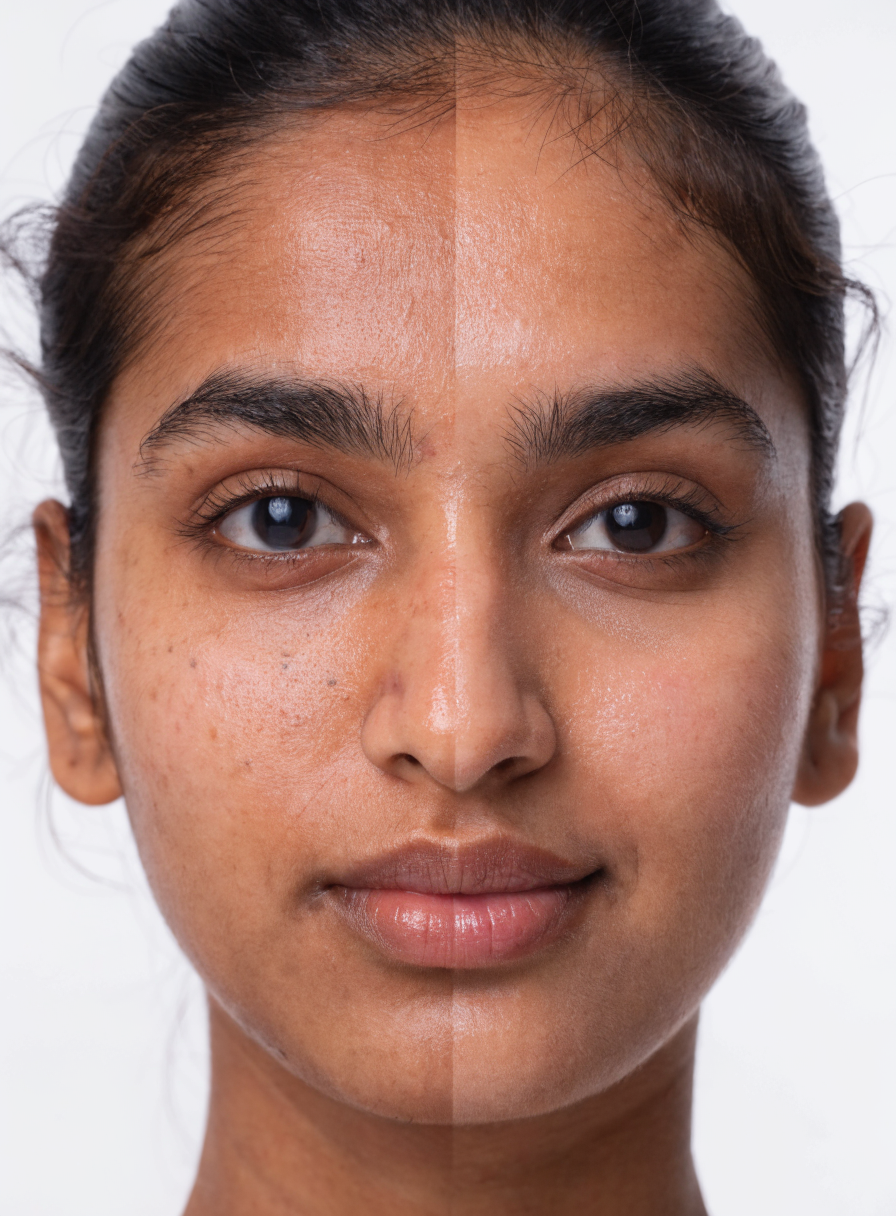 Pigmentation treatment before and after — Skulpted by Kan West Delhi