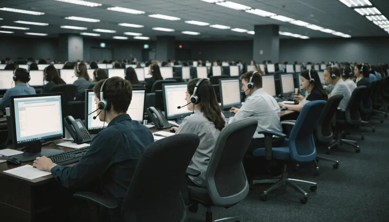 Call center agents cold calling