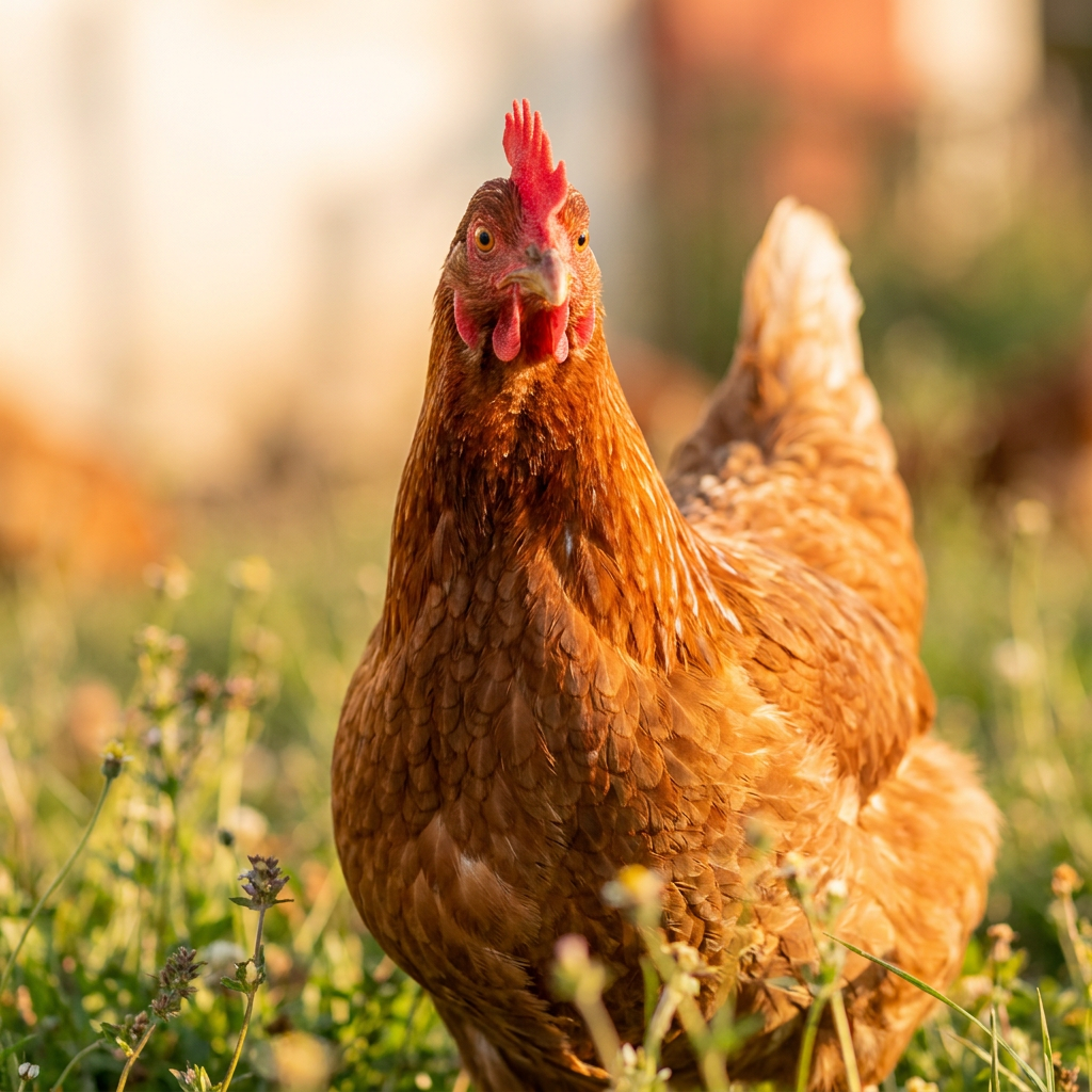Poule en bonne sante