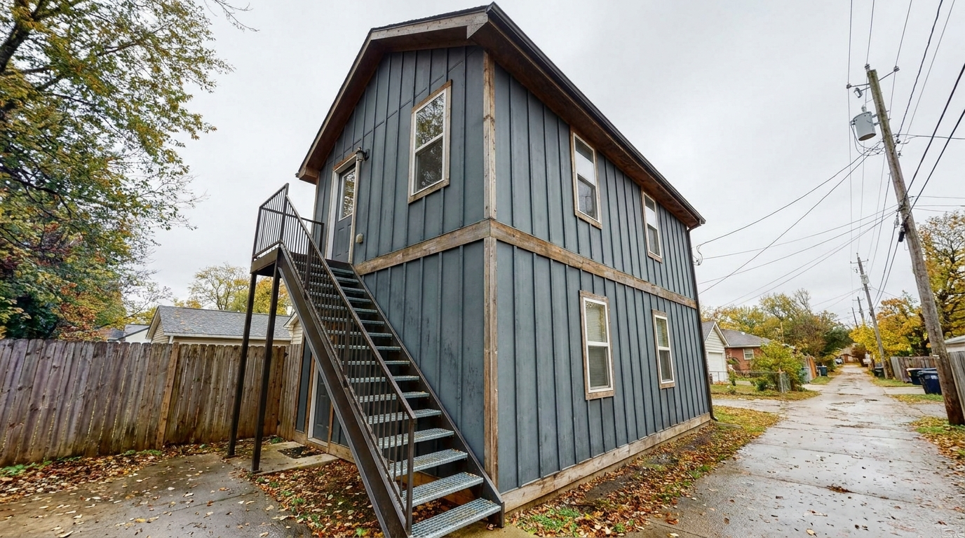 Two-story detached ADU with exterior stair