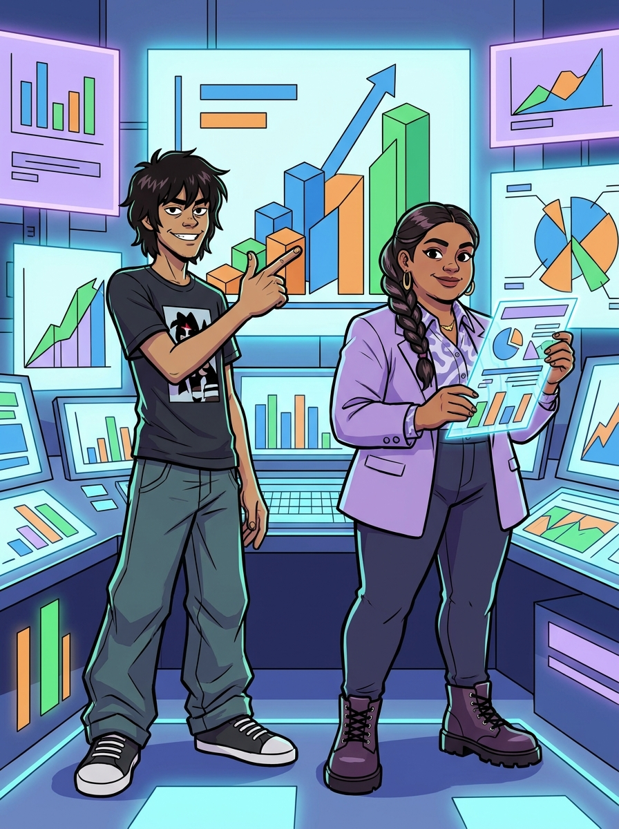 River and Maya reviewing the partnership model, GeekFon style