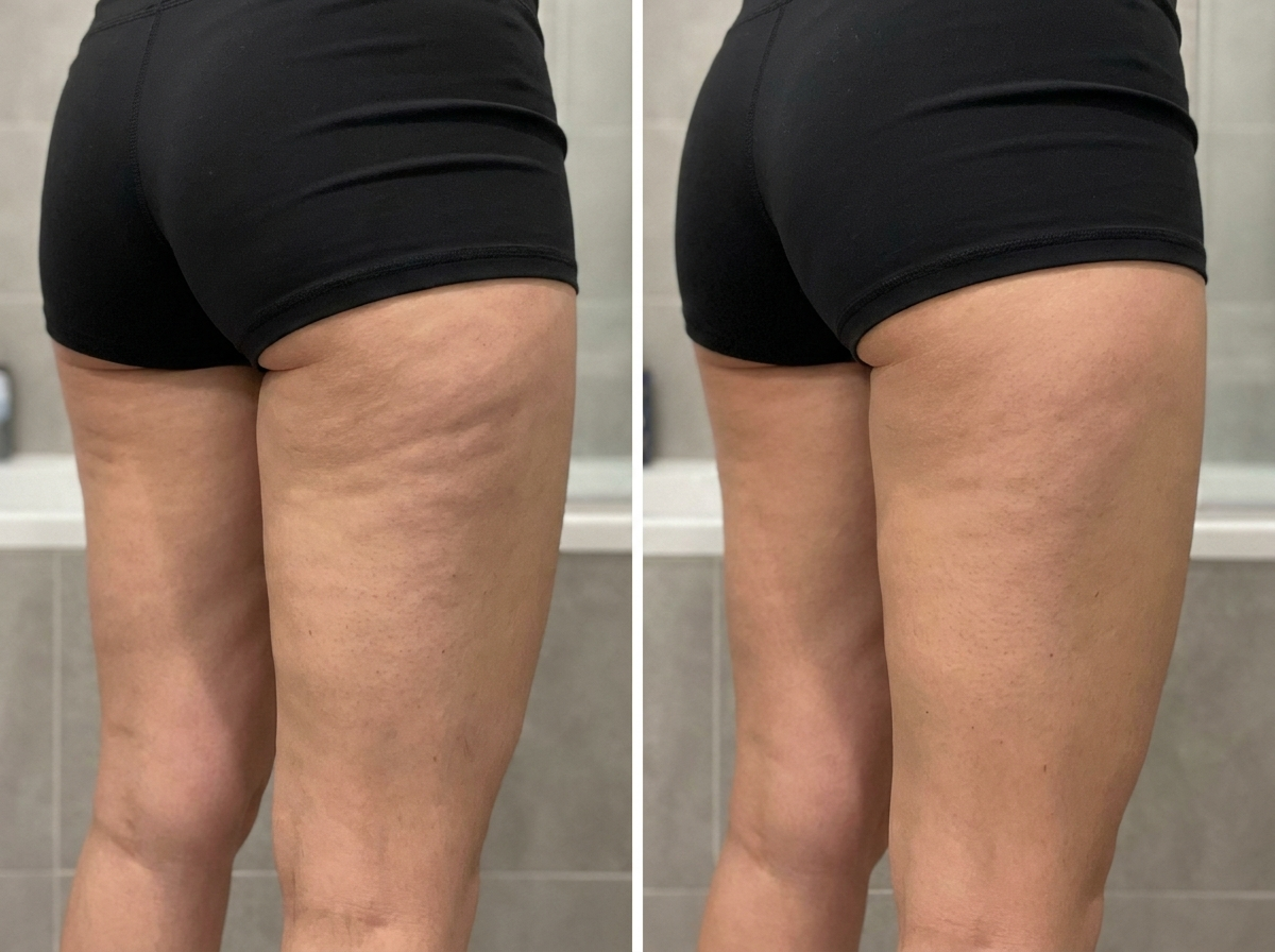 Voor en na: cellulite op de bovenbenen