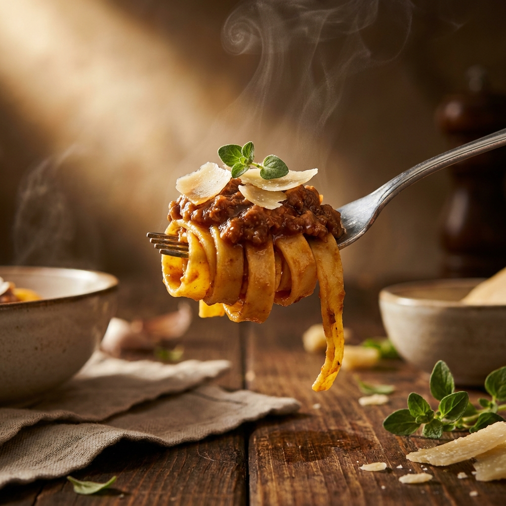 Fresh pasta food photography