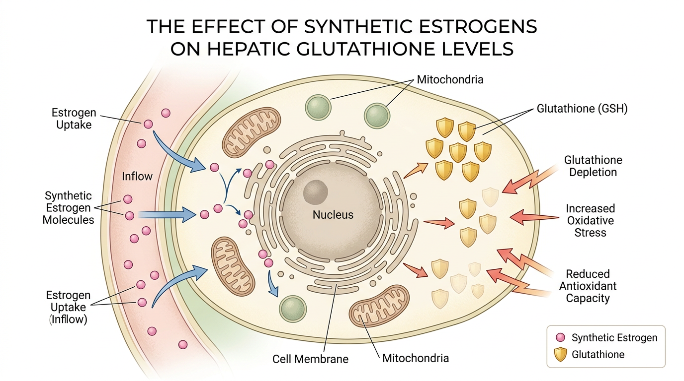 Glutathione depletion from oral contraceptives