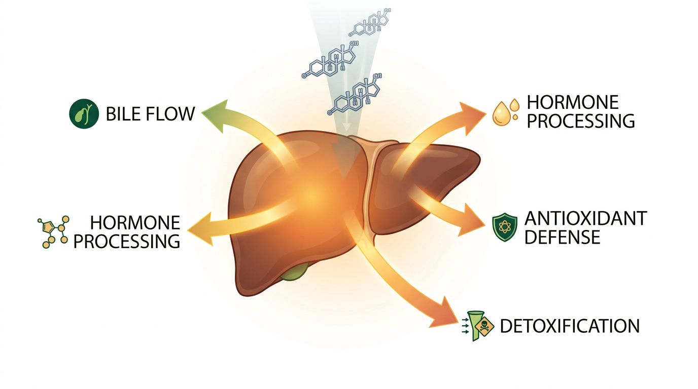 Liver detox pathways and hormonal processing