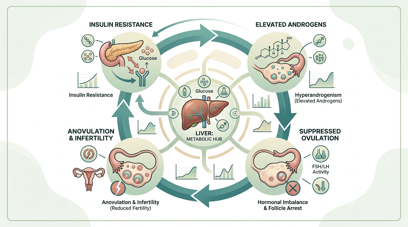 Insulin resistance and PCOS metabolic pathway