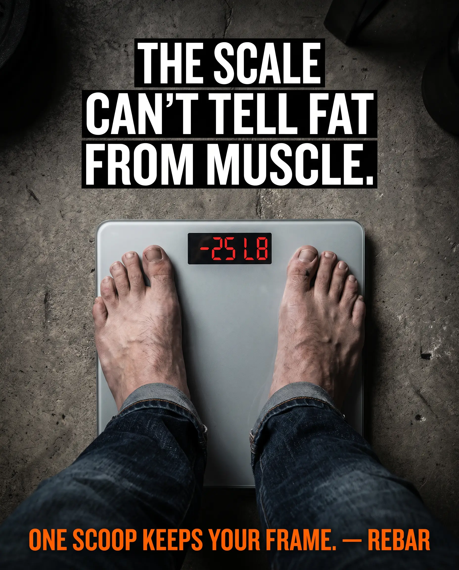 The scale can't tell fat from muscle