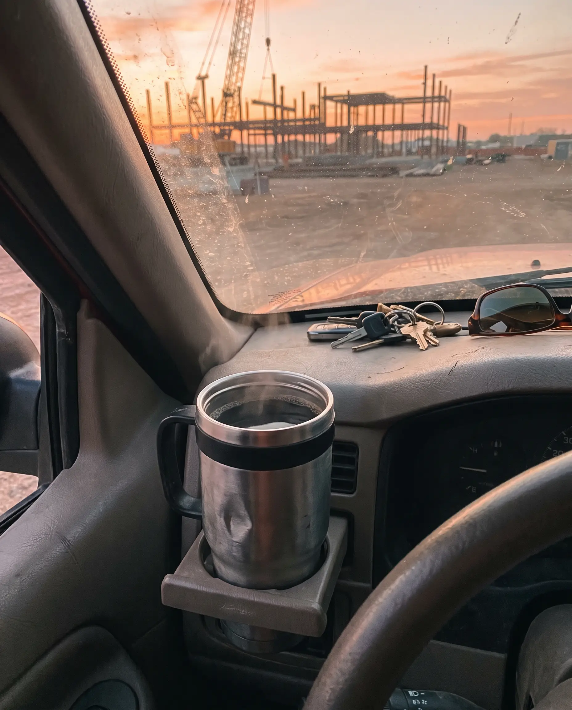 Morning coffee before the shift