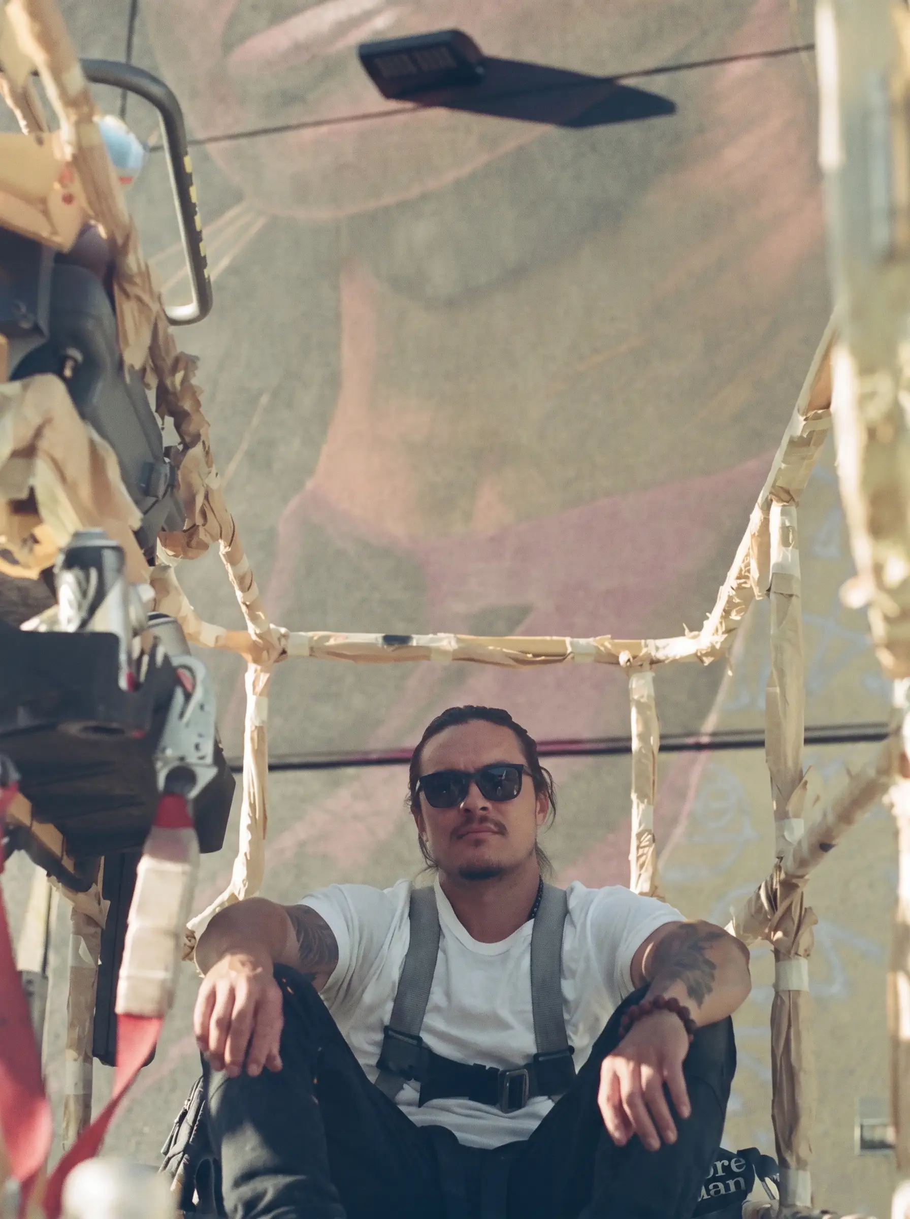 Visual artists — Alex on the scaffold