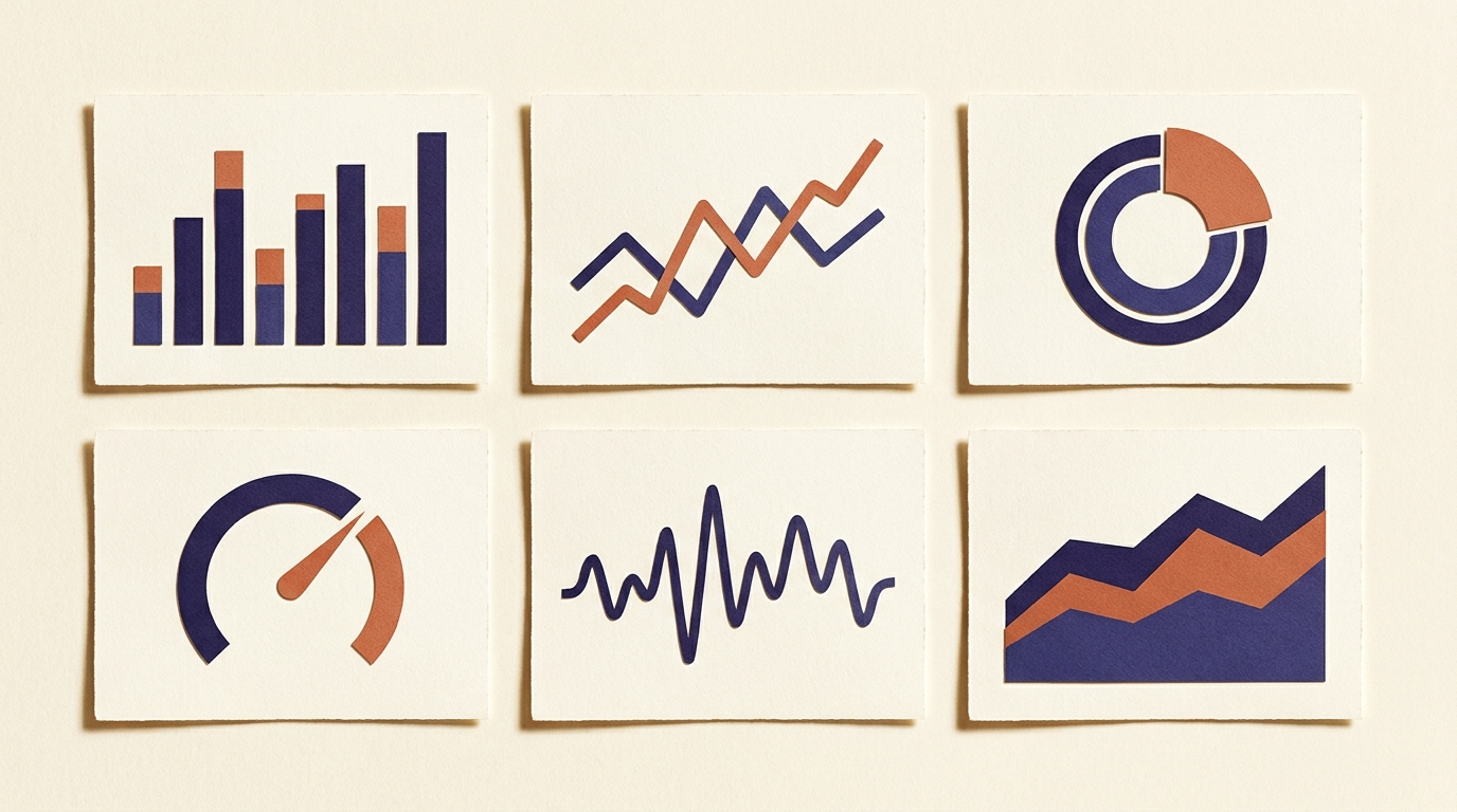Tableau de bord ROI livre blanc avec six cartes de KPI marketing B2B
