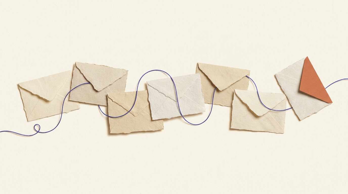 Séquence de sept emails de nurturing après le téléchargement d'un livre blanc B2B