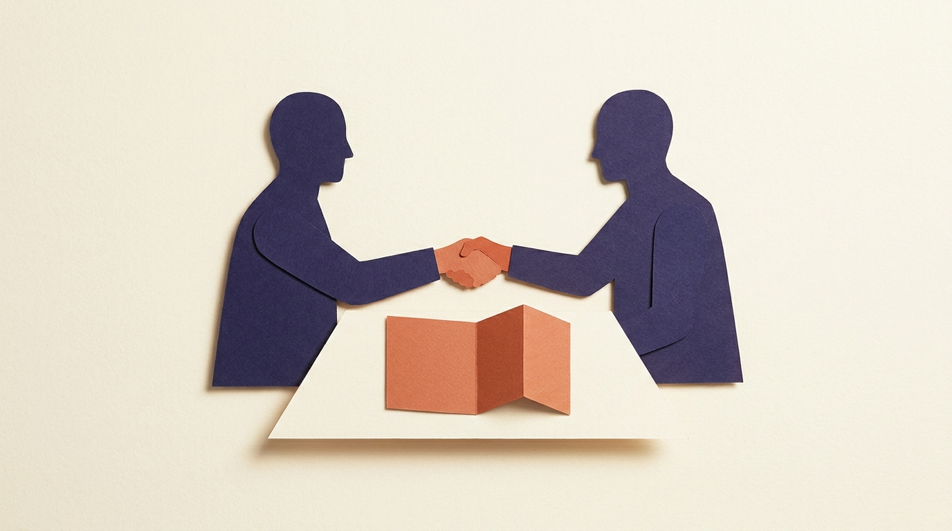 Entretien de recrutement appuyé sur un livre blanc de présentation d'entreprise B2B