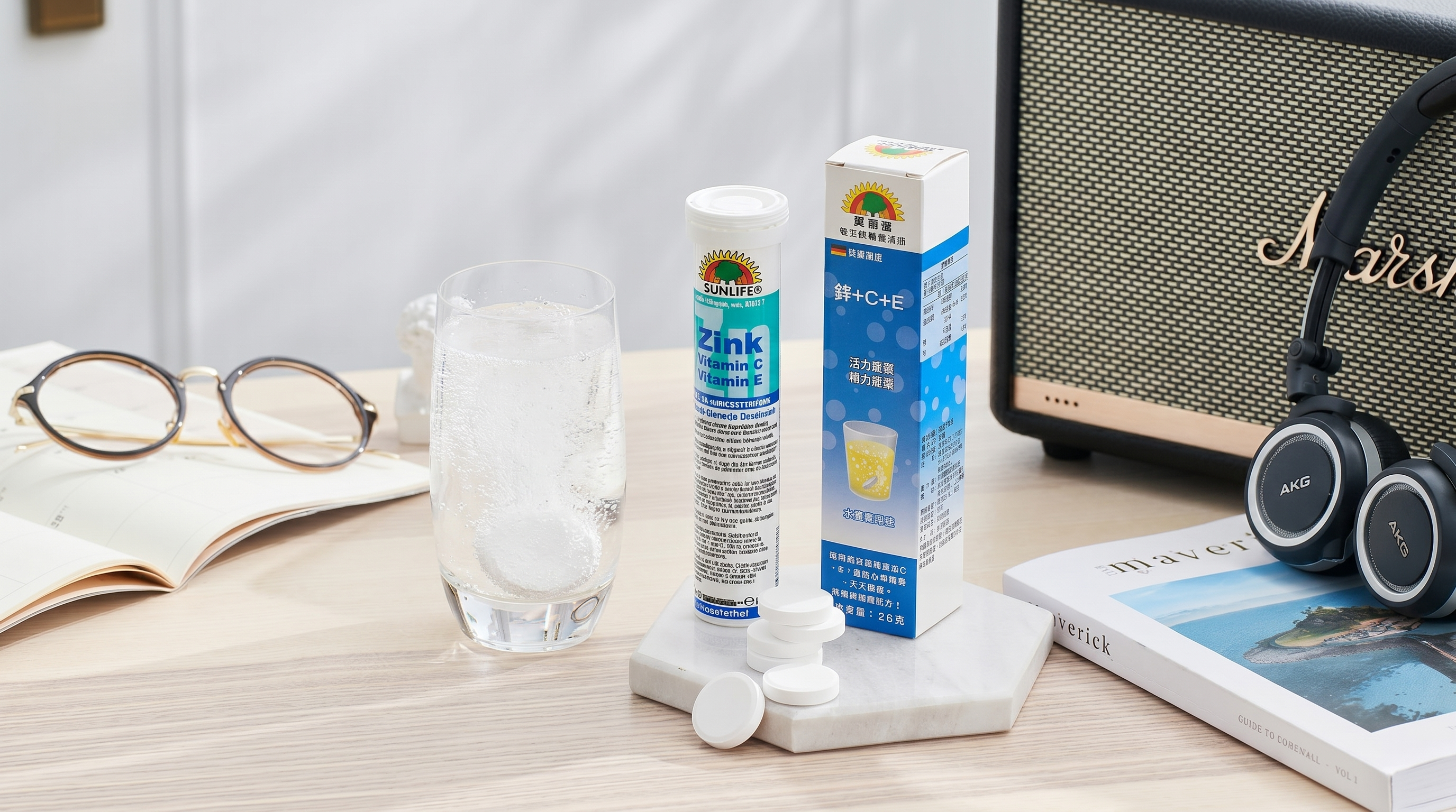 SUNLIFE 森萊富鋅+C+E 發泡錠,德國原裝進口,日常保健補充