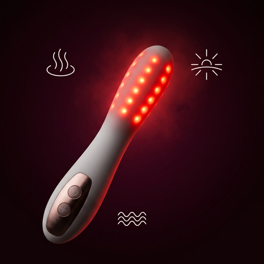 Tecnología de luz roja, calor y vibración