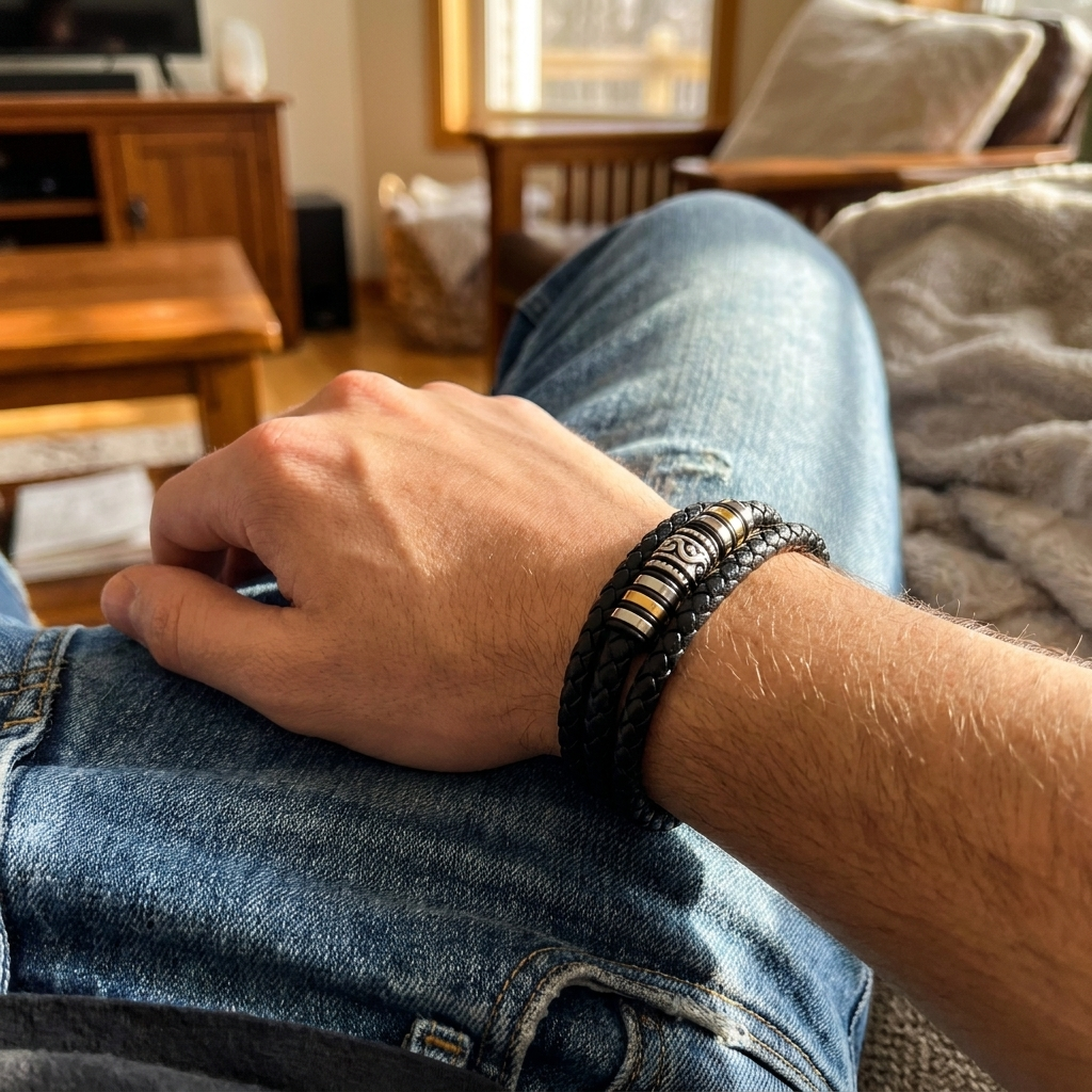 Bracelet homme porté