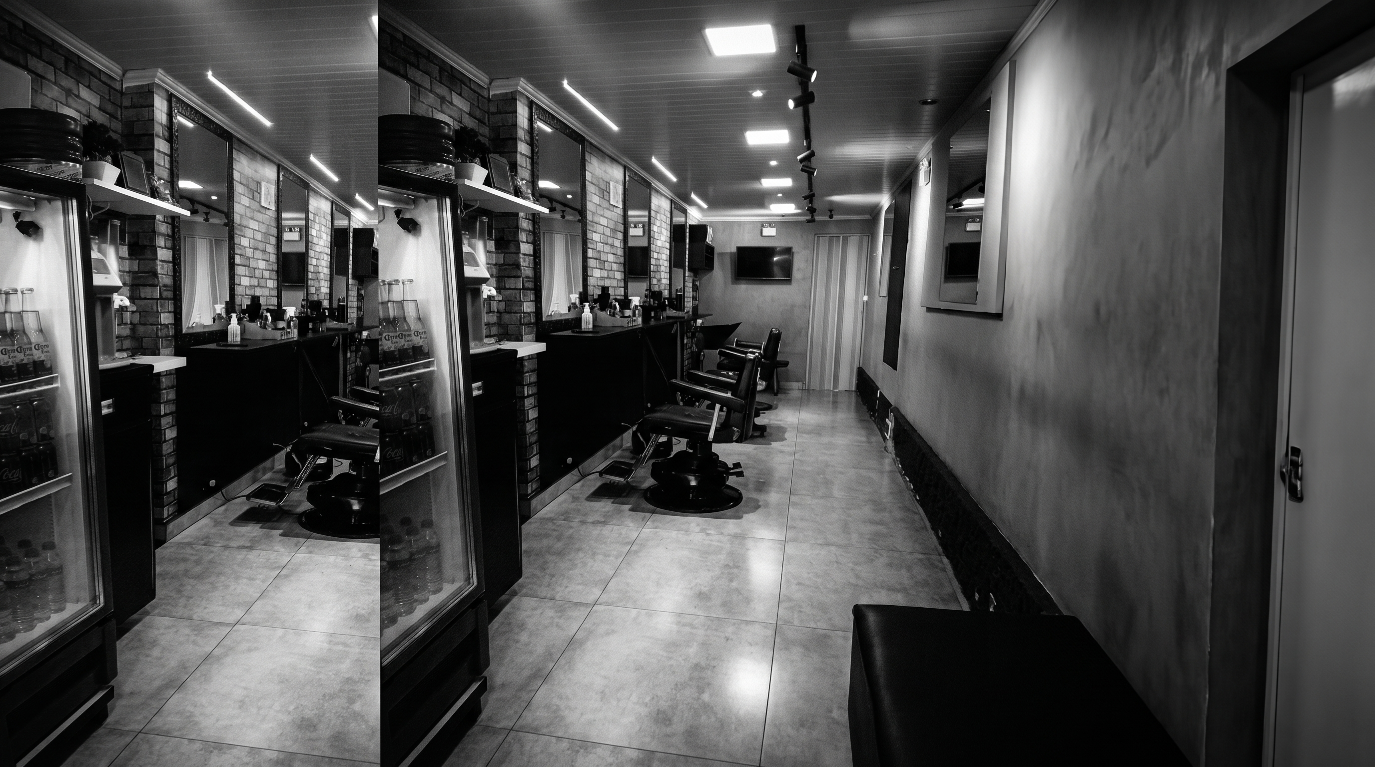 Fachada preta da Men Barbearia na Rua Nebraska, 174 — Brooklin