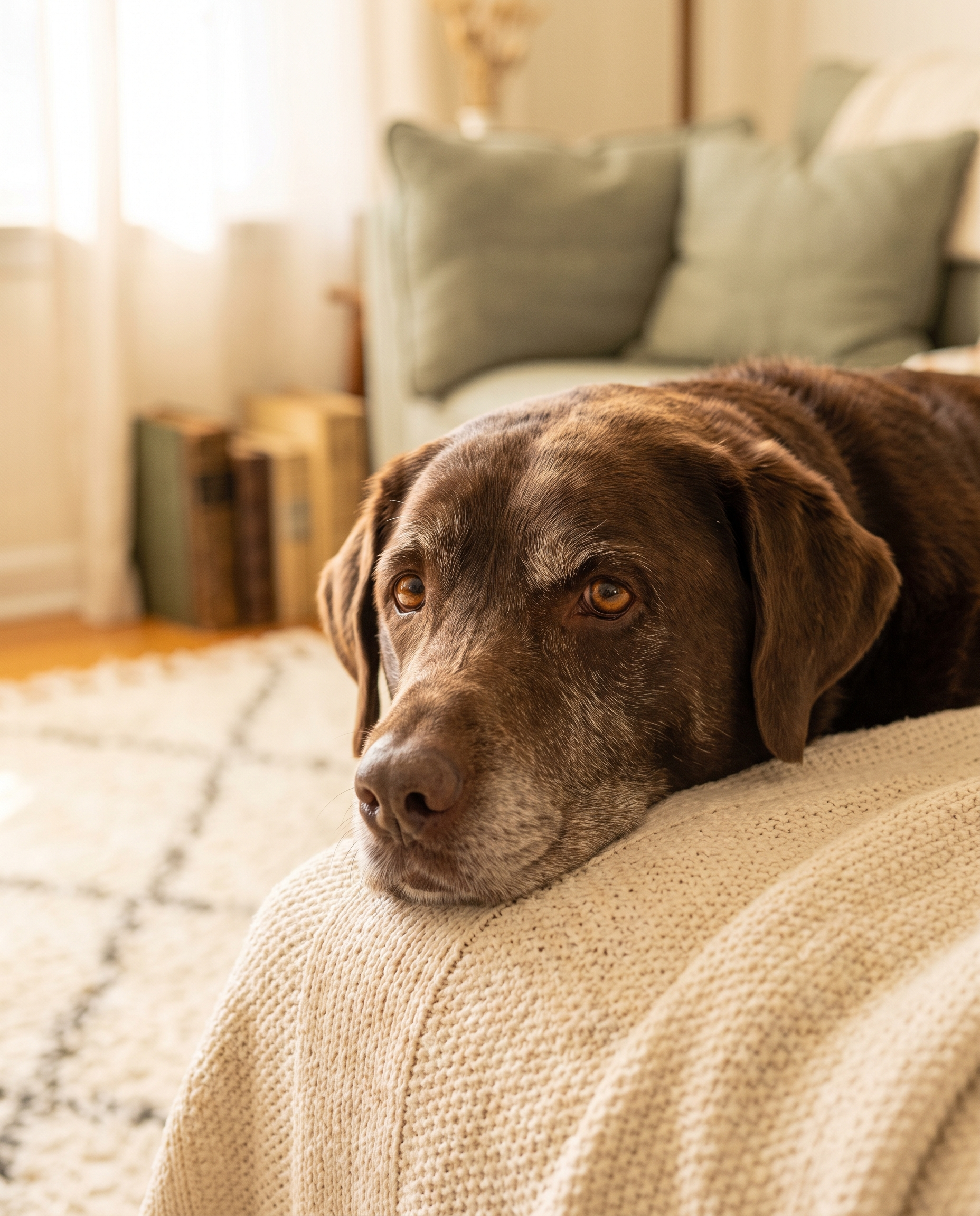 Portrait of a senior Labrador
