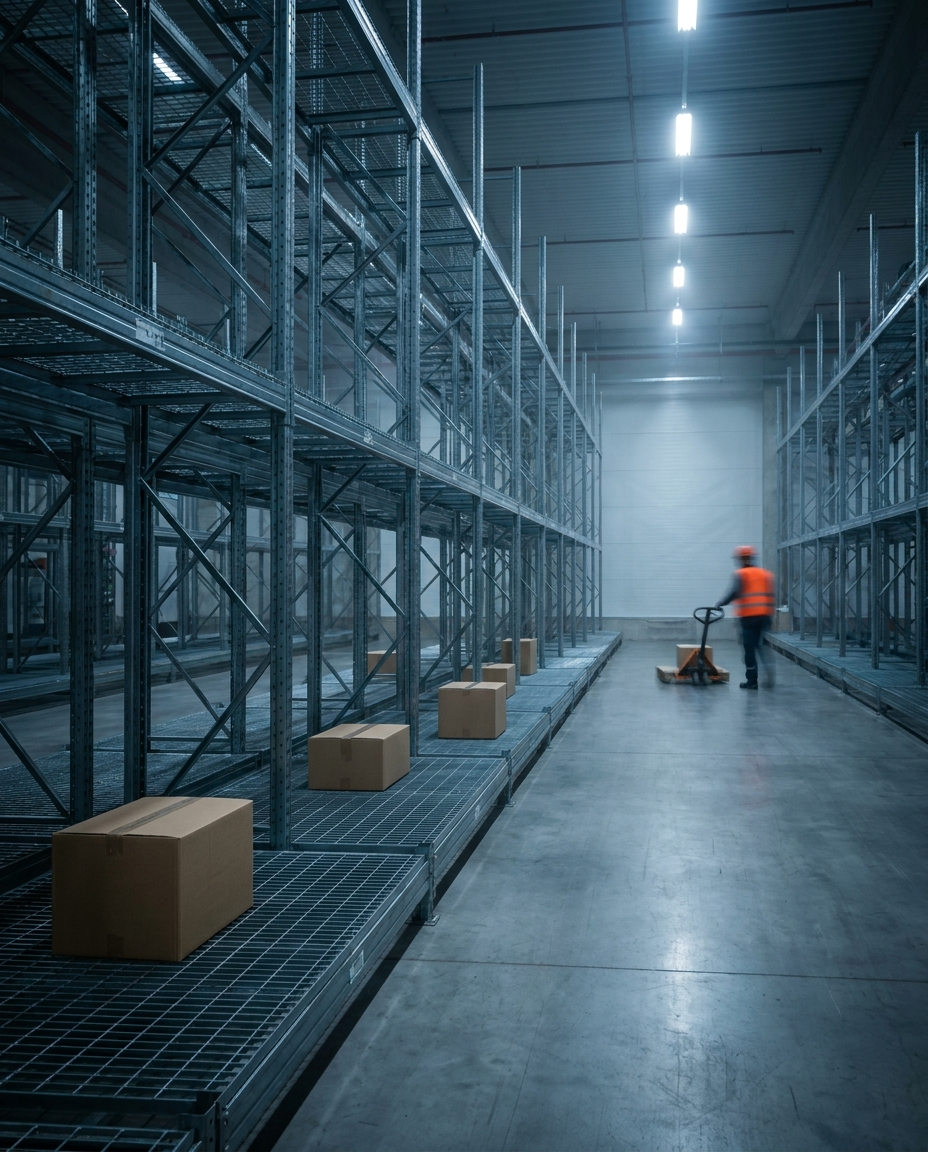 Inventory selling out - nearly empty warehouse